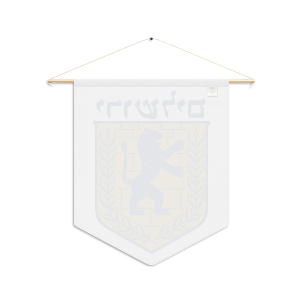 Jerusalem Pennant Banner, Wall Decor, Jewish Home Decor, Hebrew Wall Hanging, Israel Pride, Gift for Bar/Bat Mitzvah
