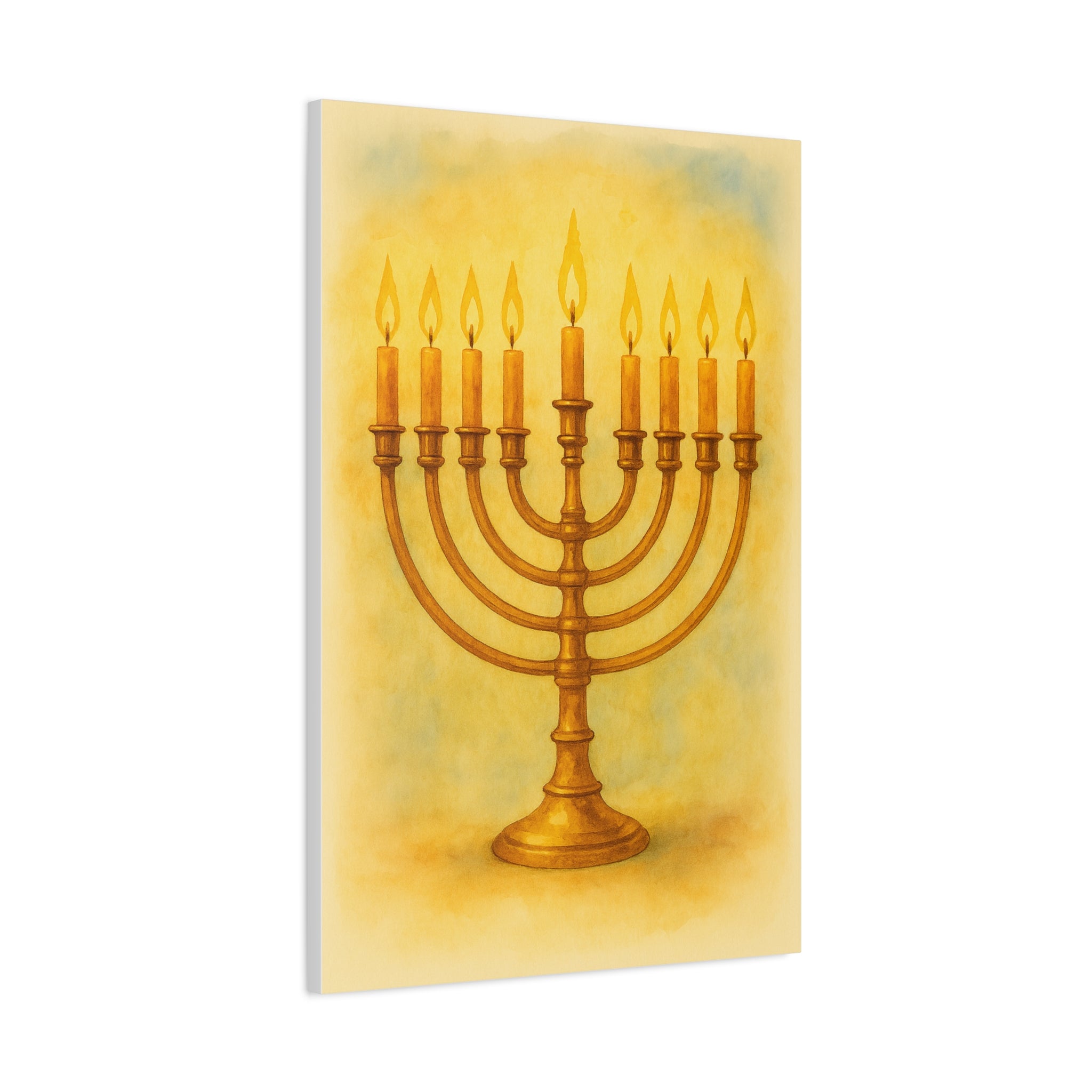 Hanukkah Canvas Wall Art, Celebrate Faith, Jewish Home Decor, Holiday Decoration, Gift for Menorah Lovers