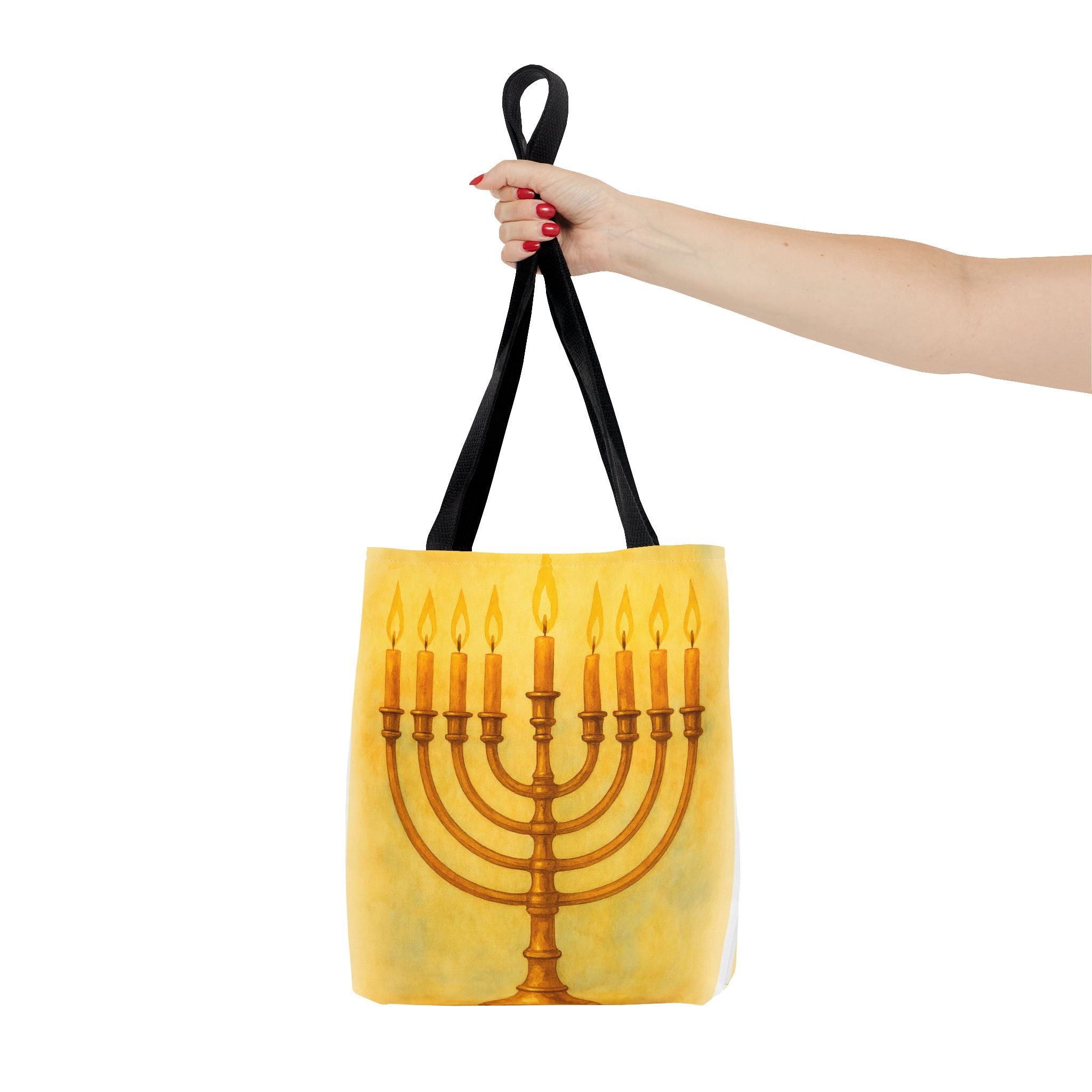 Menorah Tote Bag | Hanukkah Tote | Holiday Gift | Reusable Shopping Bag | Jewish Festival Essentials
