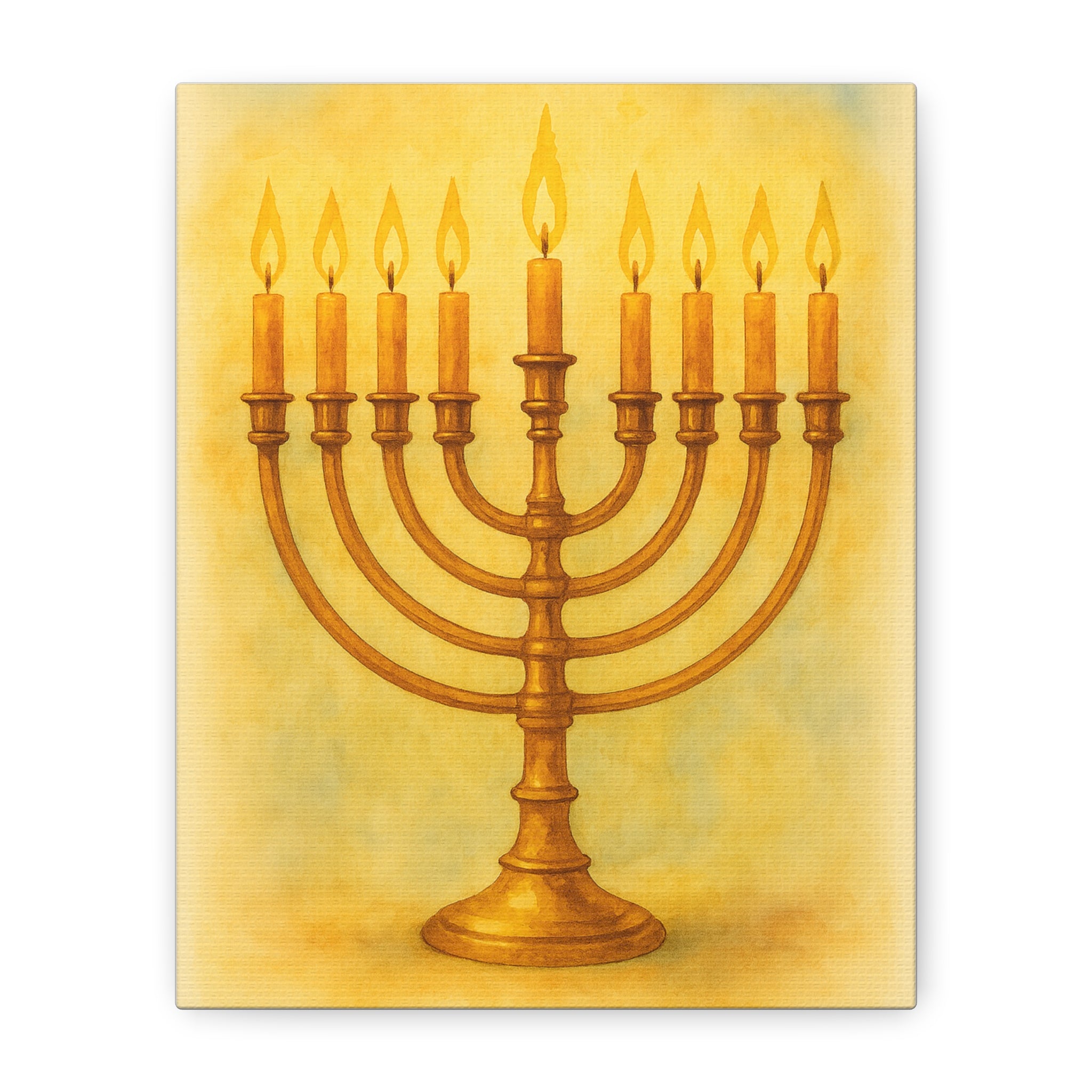Hanukkah Canvas Wall Art, Celebrate Faith, Jewish Home Decor, Holiday Decoration, Gift for Menorah Lovers