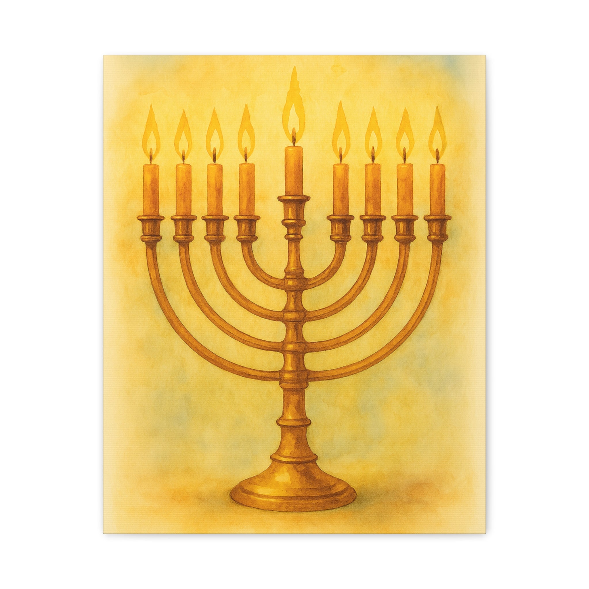 Hanukkah Canvas Wall Art, Celebrate Faith, Jewish Home Decor, Holiday Decoration, Gift for Menorah Lovers