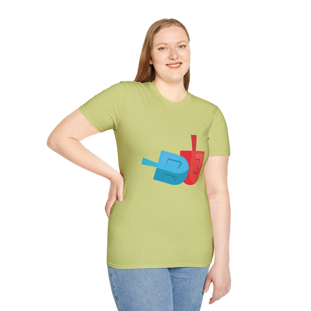 Dreidel T-Shirt with Colorful Design - Perfect for Celebrations, Gifts, Birthdays, Casual Wear, and Family Gatherings