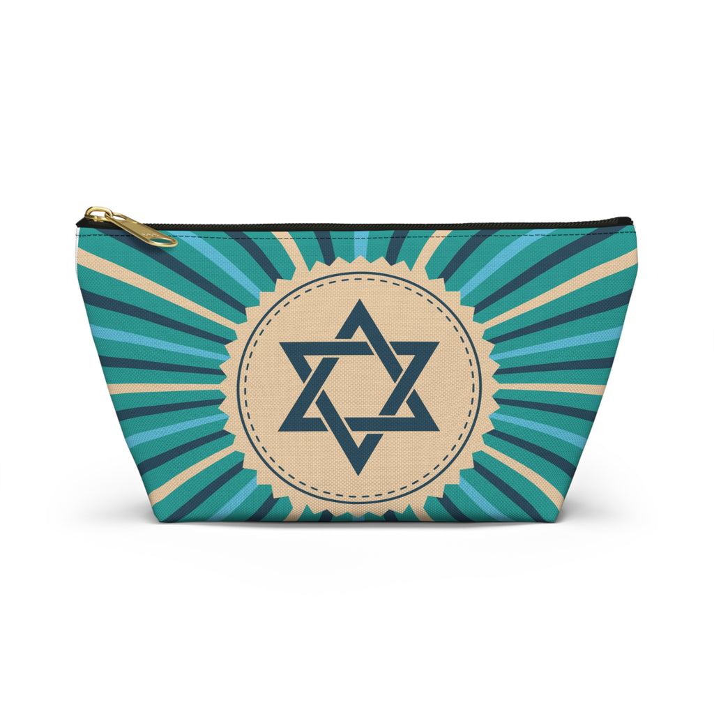 Star of David Jewelry Accessory Pouch, Stylish Travel Makeup Bag