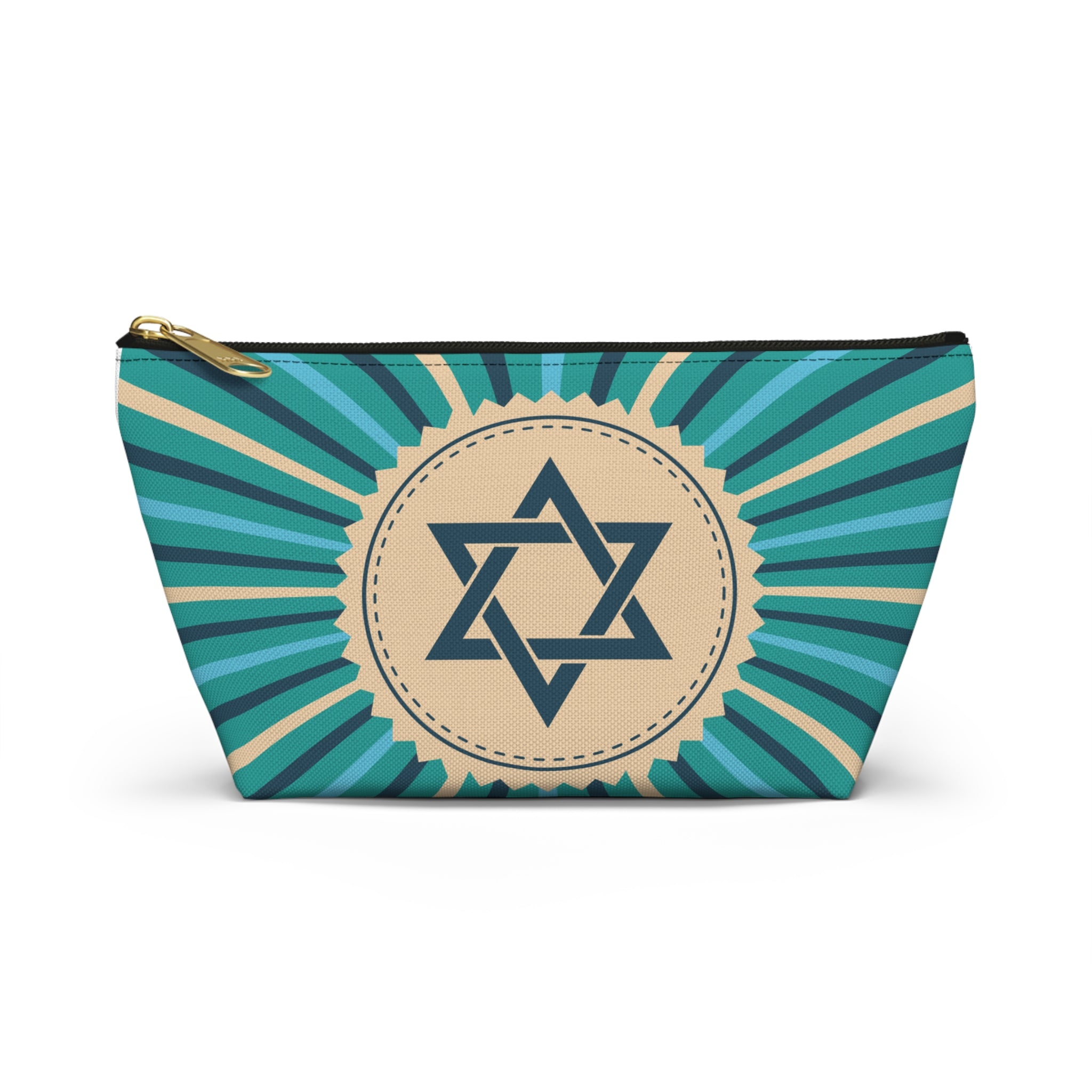 Star of David Jewelry Accessory Pouch, Stylish Travel Makeup Bag