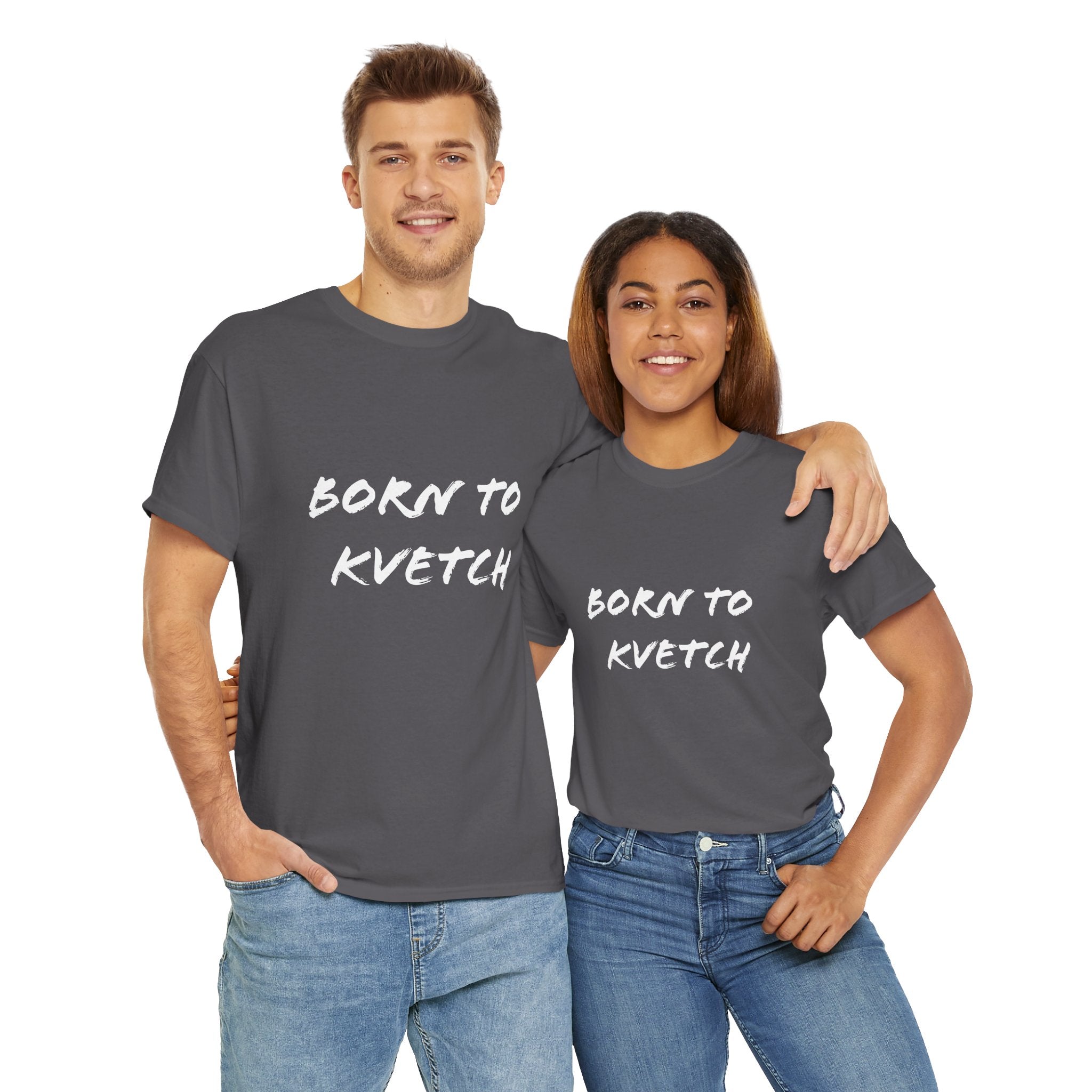 Born to Kvetch Unisex Heavy Cotton Tee | Comfy Everyday Wear, Gift for Friends, Fun Casual Outfits, Funny Quote Shirt, Perfect for Birthdays
