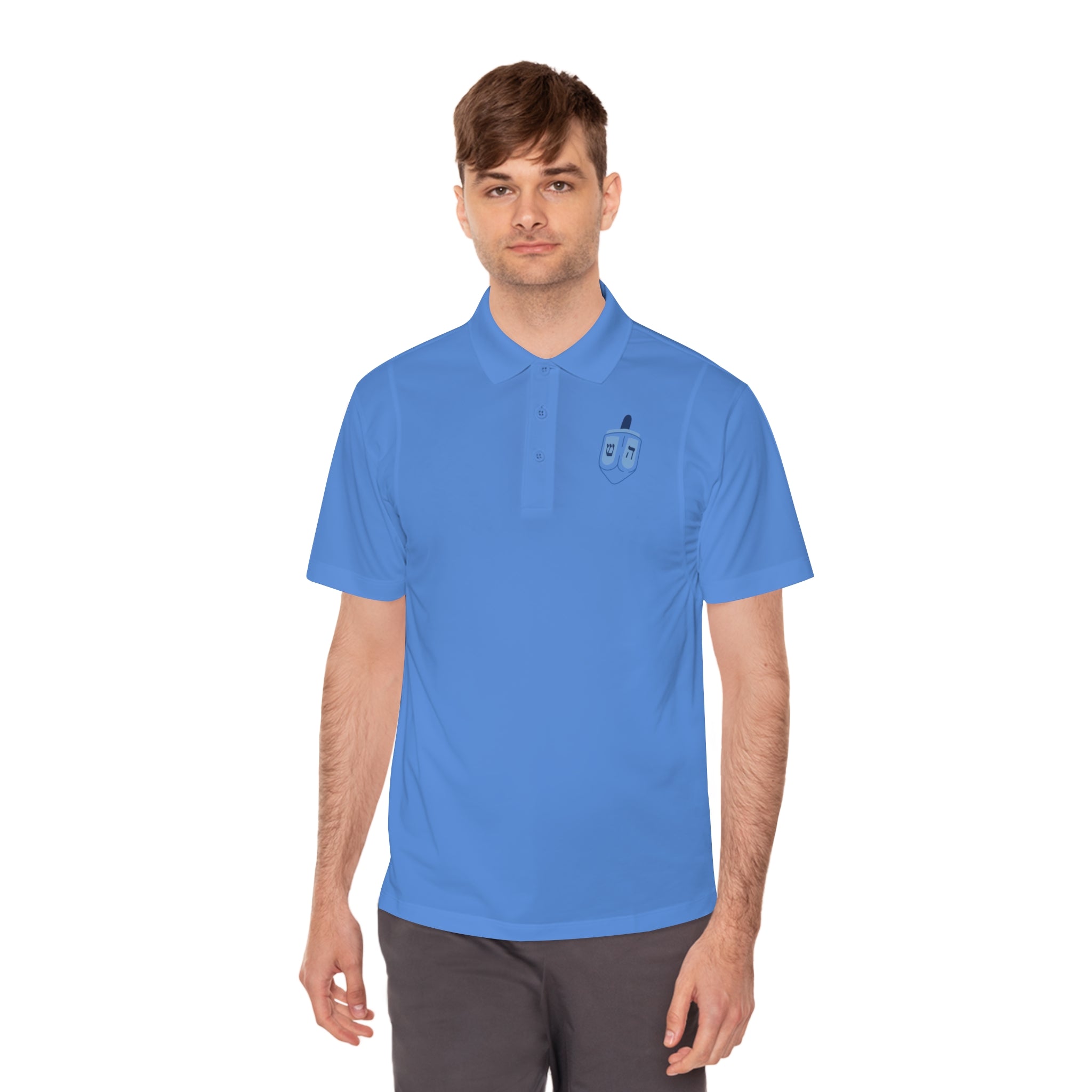 Men's Dreidel Sport Polo Shirt - Casual Comfort for Active Lifestyle, Perfect for Golf, Tennis, Father's Day, Birthday Gifts, Summer Style
