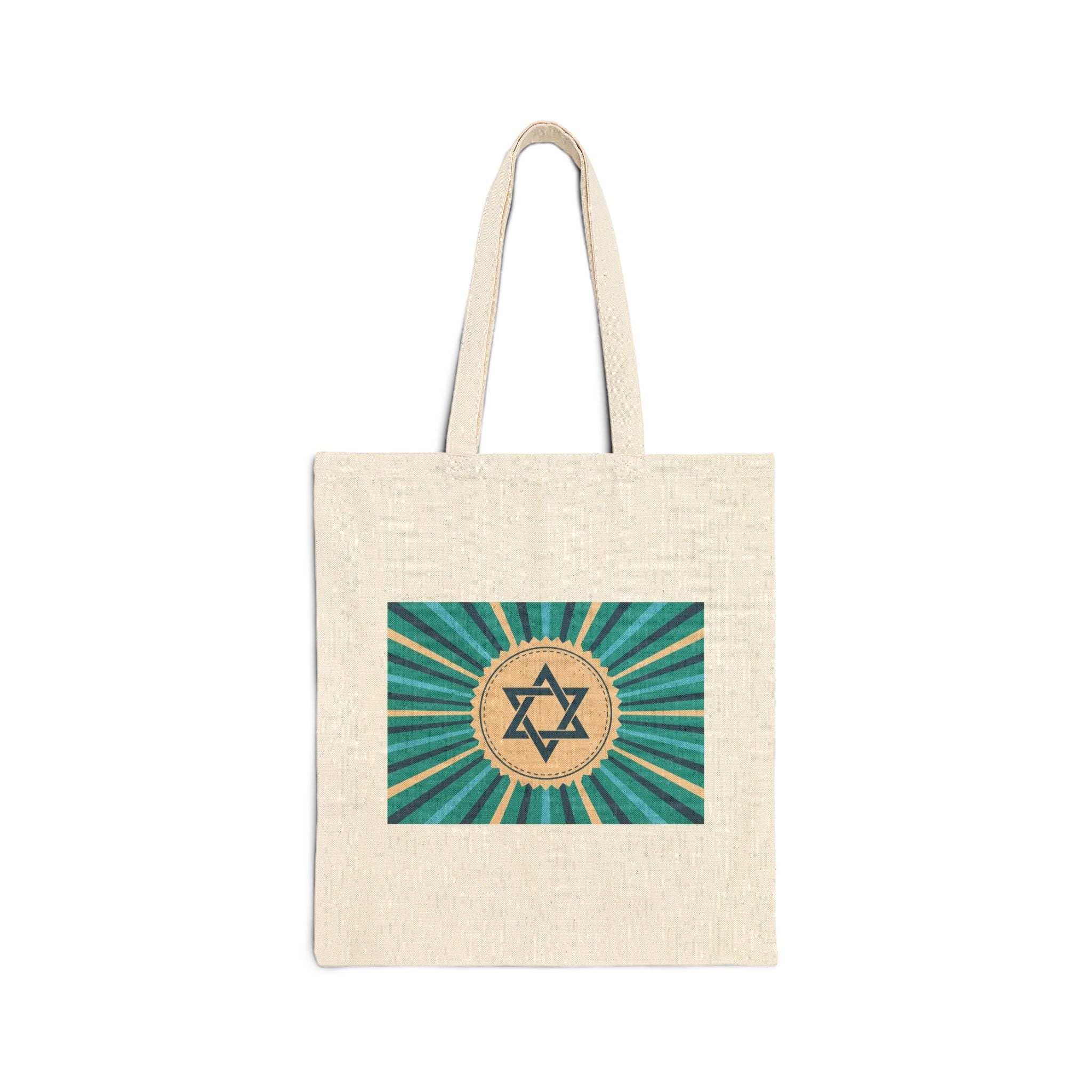 Star of David Cotton Canvas Tote Bag, Eco-Friendly Shopping Bag, Jewish Gift, Prayer Tote, Holiday Accessory