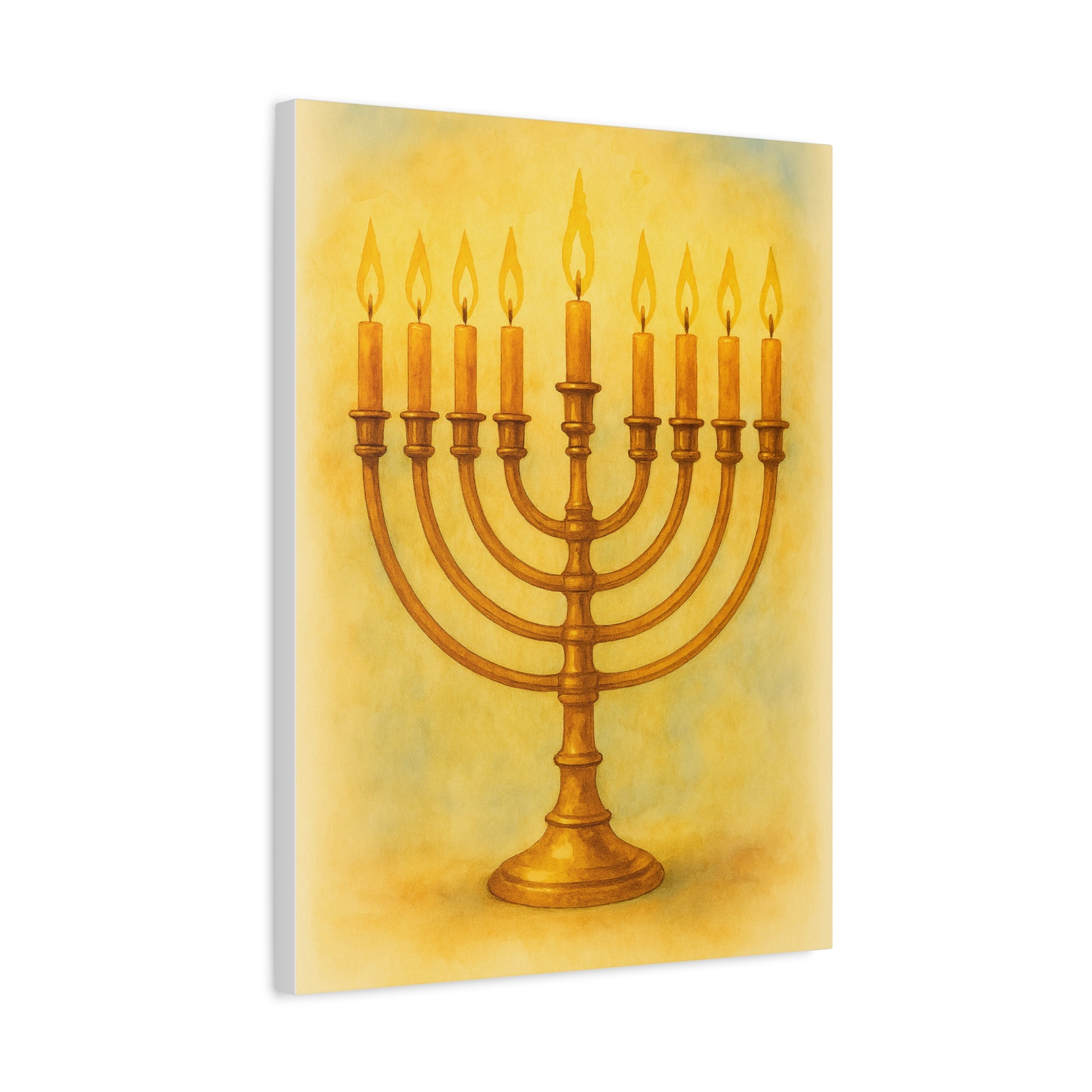 Hanukkah Canvas Wall Art, Celebrate Faith, Jewish Home Decor, Holiday Decoration, Gift for Menorah Lovers