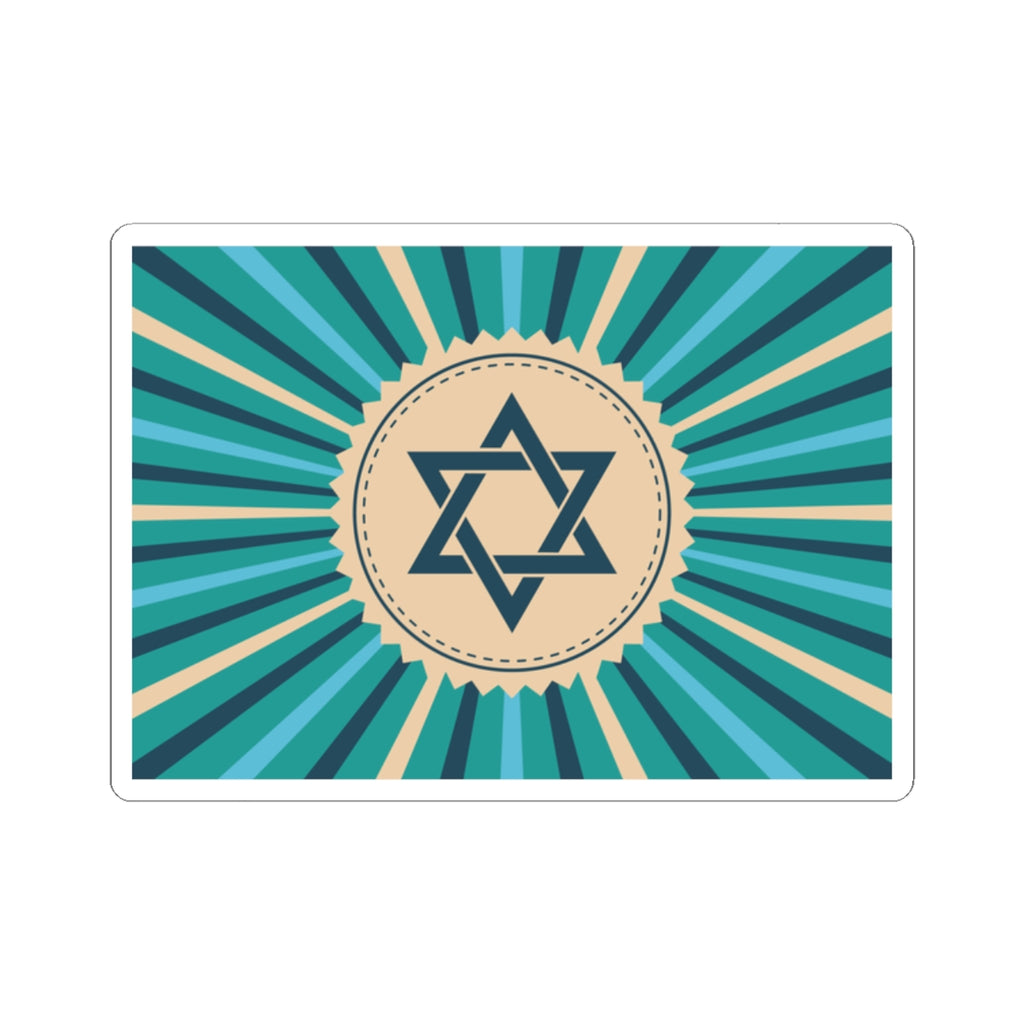 Jewish Star Kiss-Cut Stickers | Colorful Vinyl Decals for Laptops, Water Bottles, Gifts, Celebrations