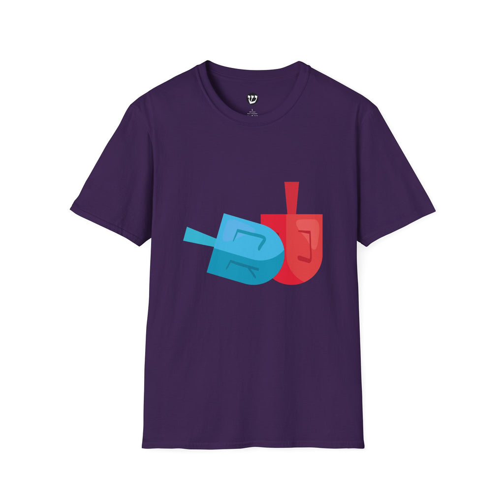 Dreidel T-Shirt with Colorful Design - Perfect for Celebrations, Gifts, Birthdays, Casual Wear, and Family Gatherings