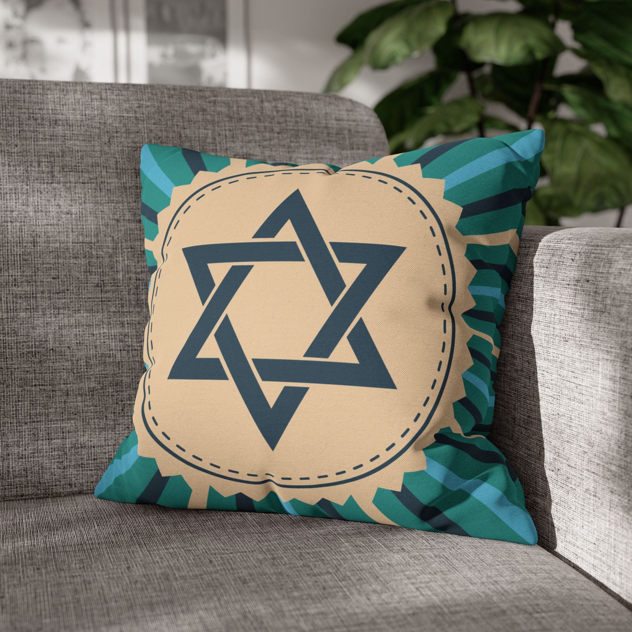Star of David Decorative Pillowcase, Jewish Home Decor