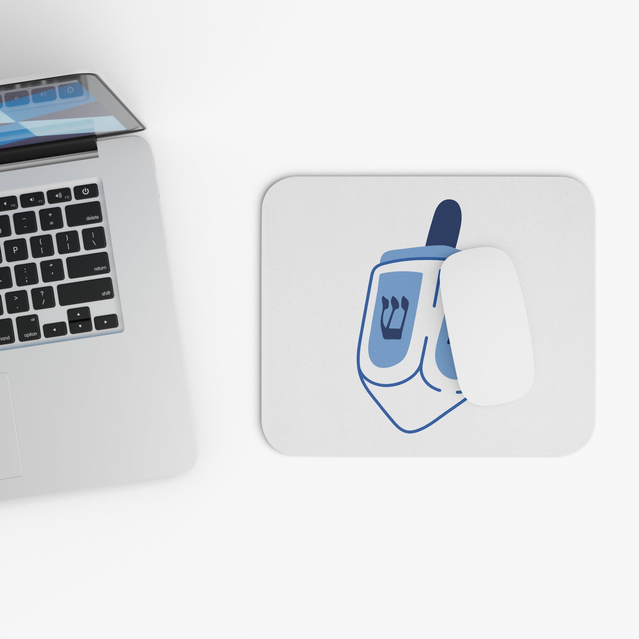 Dreidel Mouse Pad | Chanukah Gift | Jewish Holiday Desk Accessories | Fun Office Decor | Gamer Mousepad