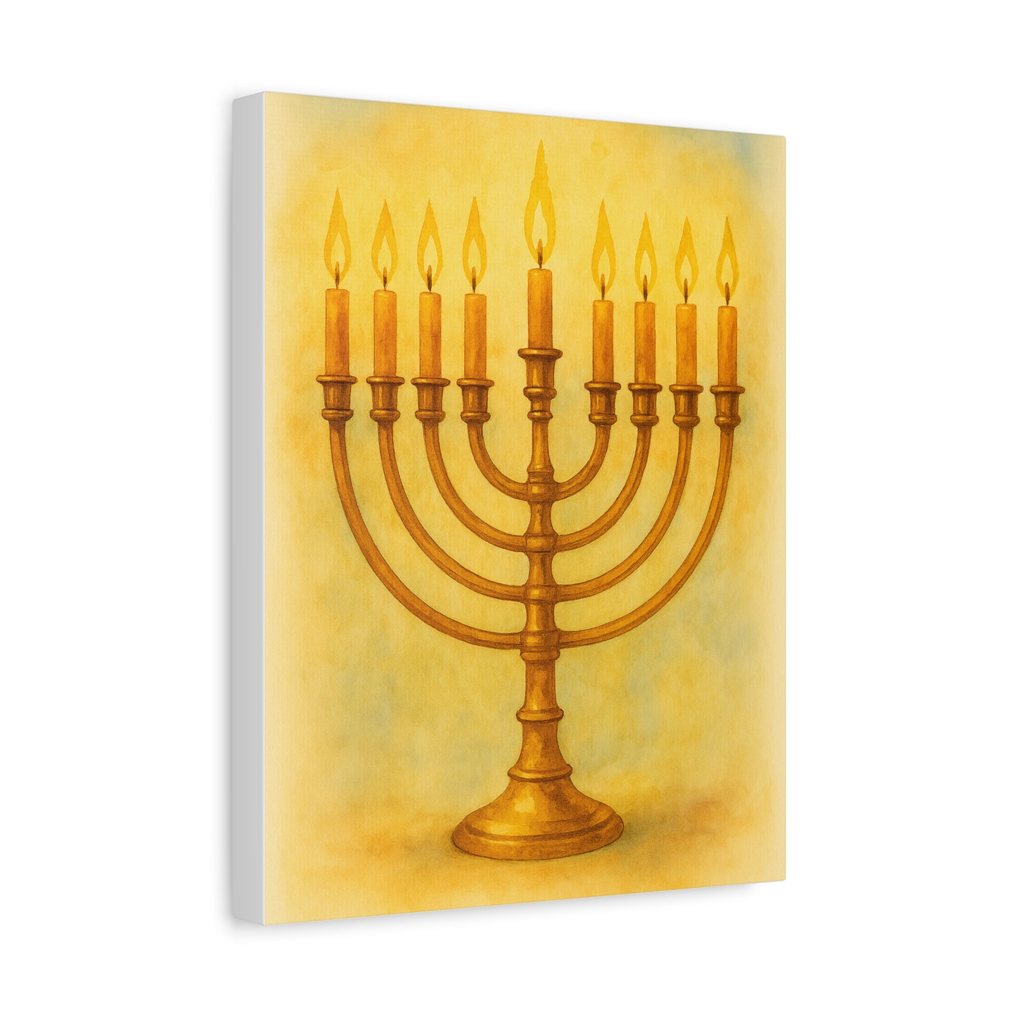 Hanukkah Canvas Wall Art, Celebrate Faith, Jewish Home Decor, Holiday Decoration, Gift for Menorah Lovers
