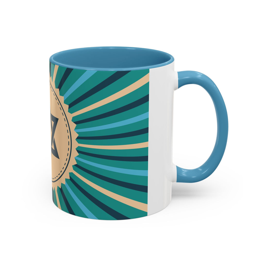 Star of David Accent Coffee Mug - Jewish Gifts, Hanukkah Decor, Coffee Lover's Mug