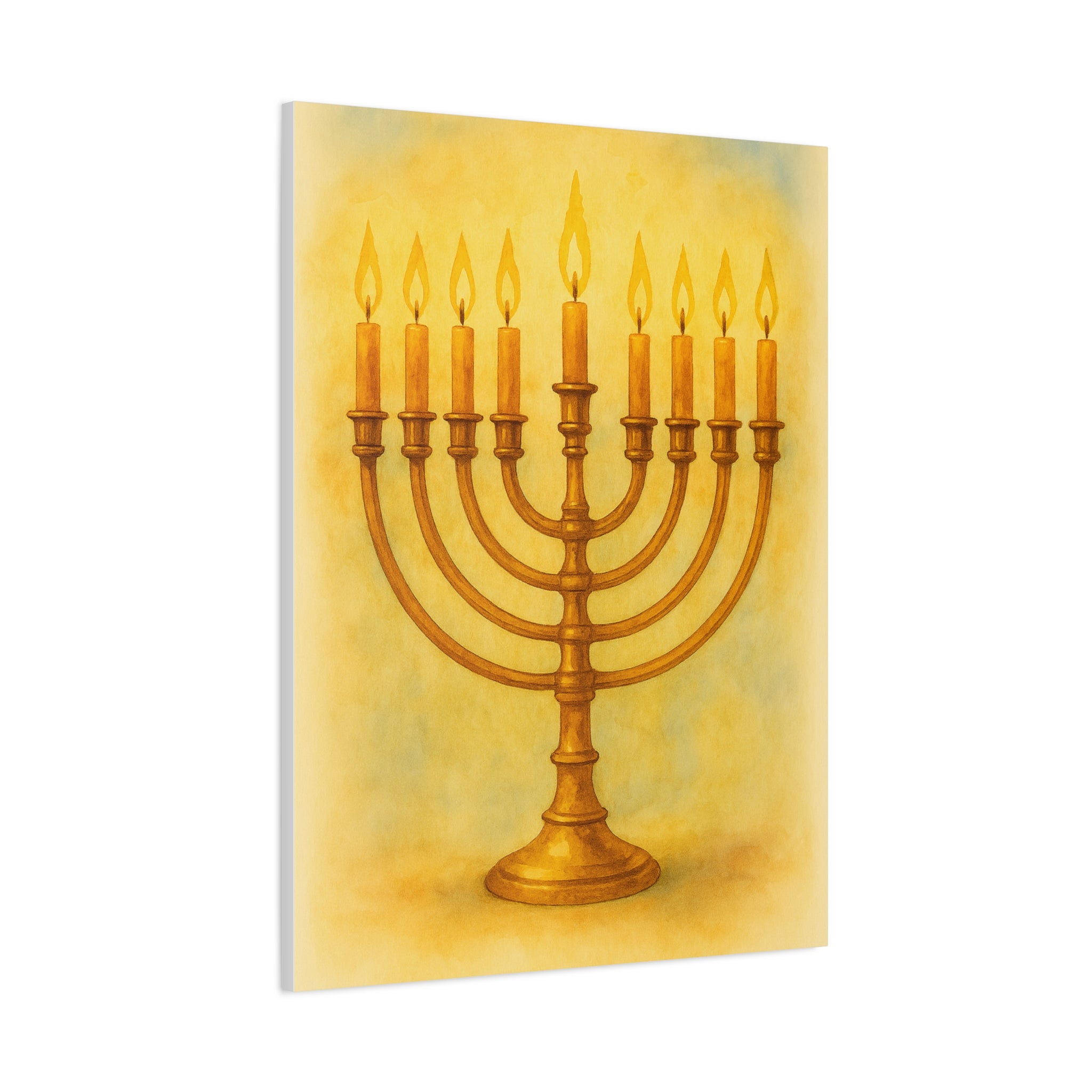 Hanukkah Canvas Wall Art, Celebrate Faith, Jewish Home Decor, Holiday Decoration, Gift for Menorah Lovers