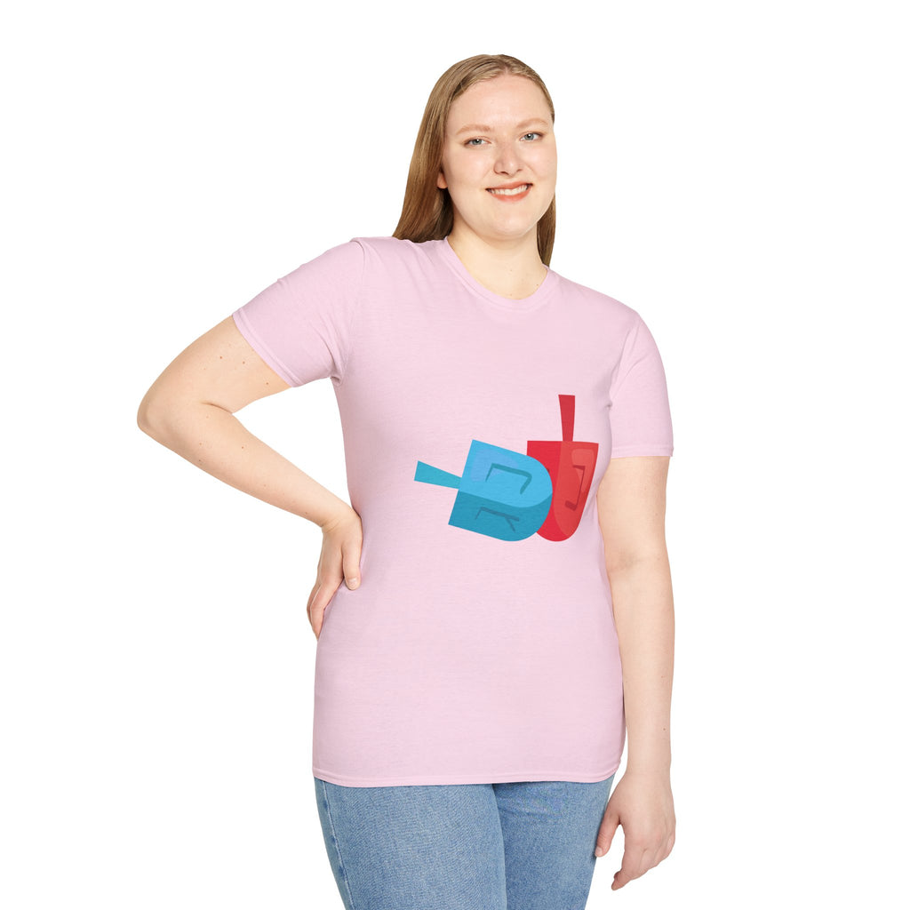 Dreidel T-Shirt with Colorful Design - Perfect for Celebrations, Gifts, Birthdays, Casual Wear, and Family Gatherings
