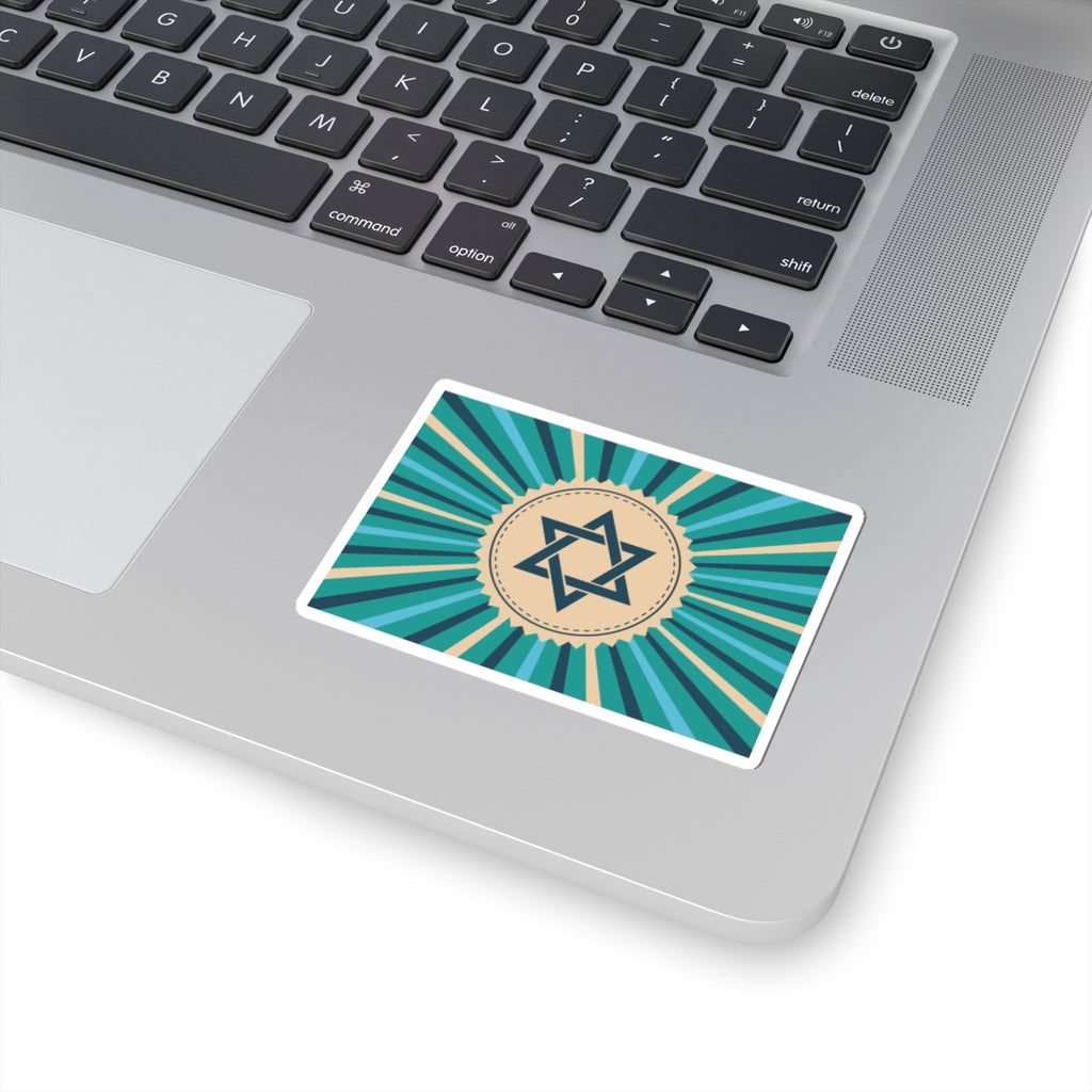 Jewish Star Kiss-Cut Stickers | Colorful Vinyl Decals for Laptops, Water Bottles, Gifts, Celebrations