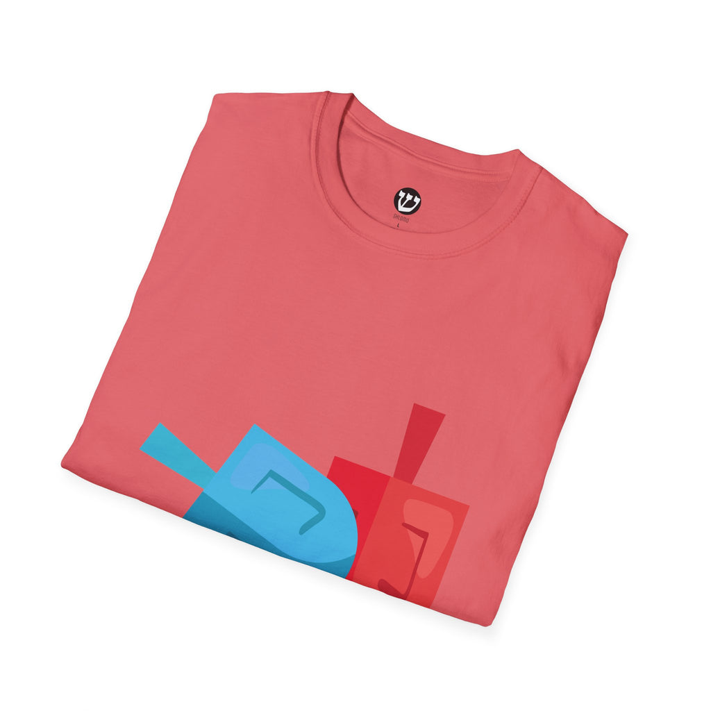 Dreidel T-Shirt with Colorful Design - Perfect for Celebrations, Gifts, Birthdays, Casual Wear, and Family Gatherings