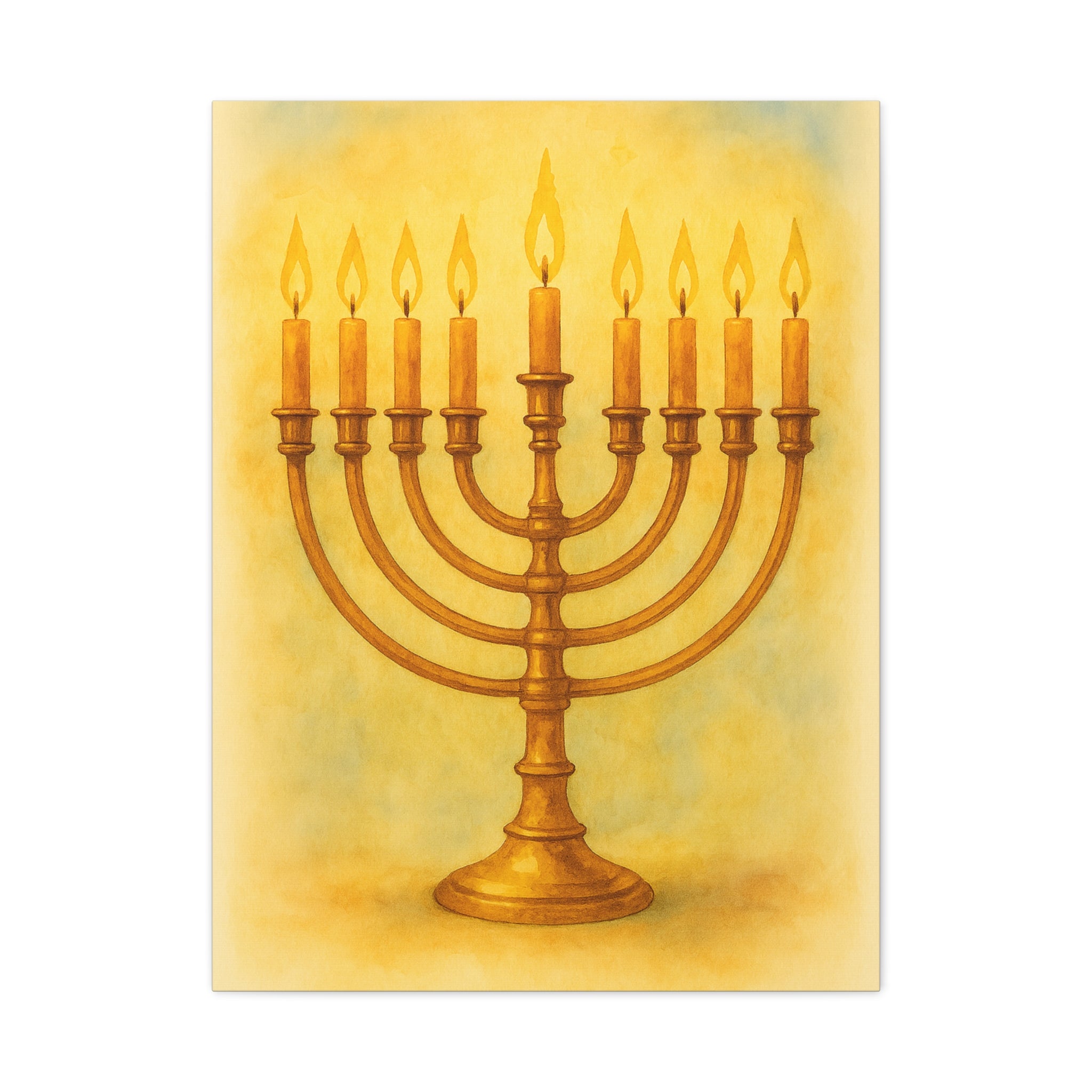 Hanukkah Canvas Wall Art, Celebrate Faith, Jewish Home Decor, Holiday Decoration, Gift for Menorah Lovers