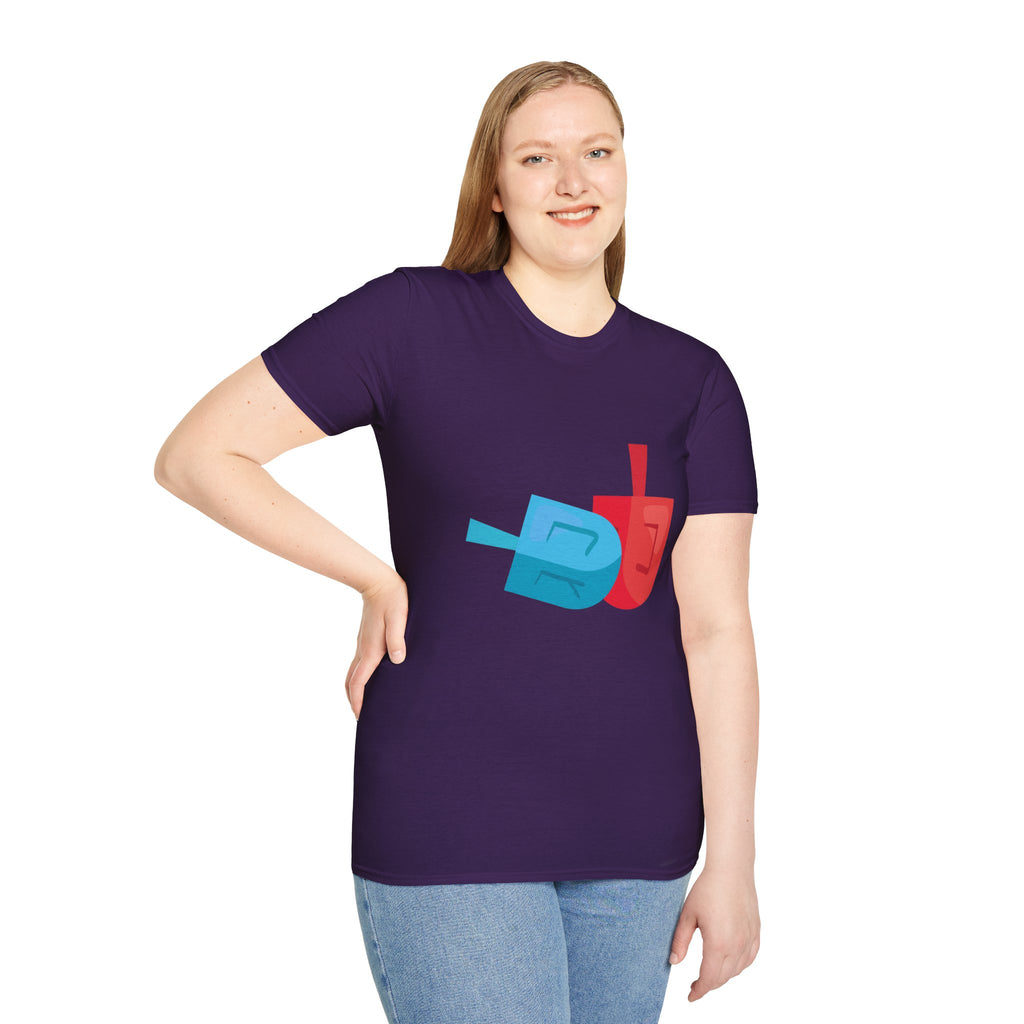 Dreidel T-Shirt with Colorful Design - Perfect for Celebrations, Gifts, Birthdays, Casual Wear, and Family Gatherings