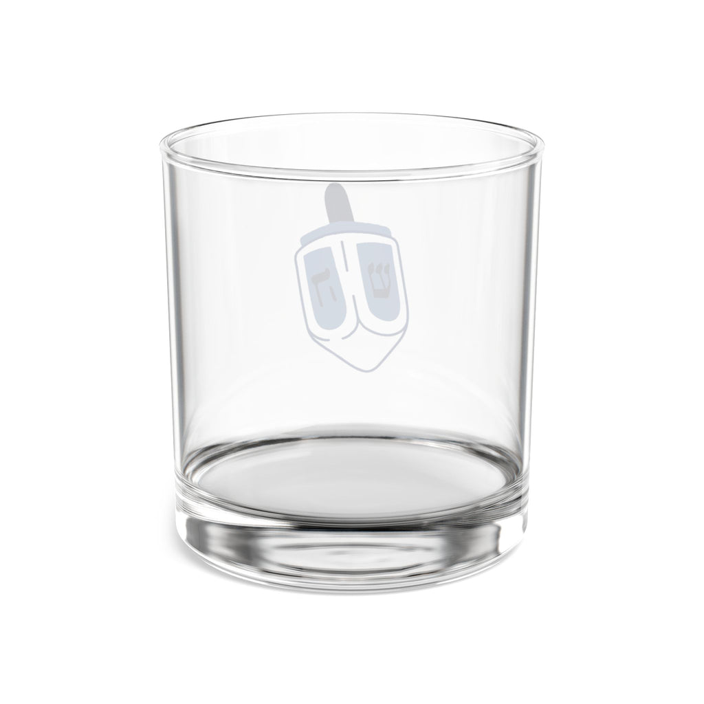 Hanukkah Rocks Glass, 10oz | Dreidel Design, Jewish Gifts, Celebration Drinkware, Holiday Pub Glass, Festive Barware