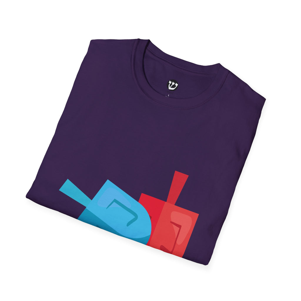 Dreidel T-Shirt with Colorful Design - Perfect for Celebrations, Gifts, Birthdays, Casual Wear, and Family Gatherings