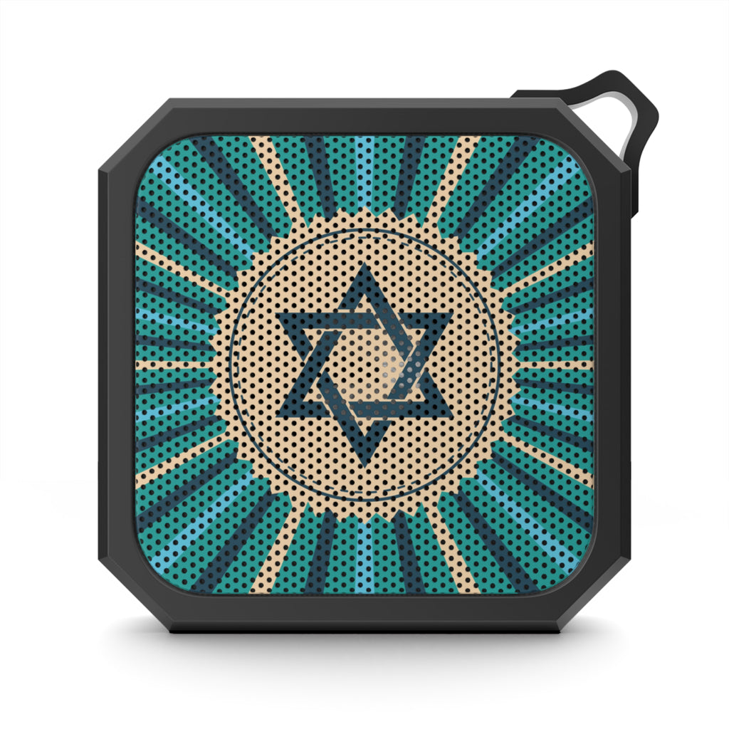 Bluetooth Outdoor Speaker with Star of David Design, Waterproof Speaker for Hiking