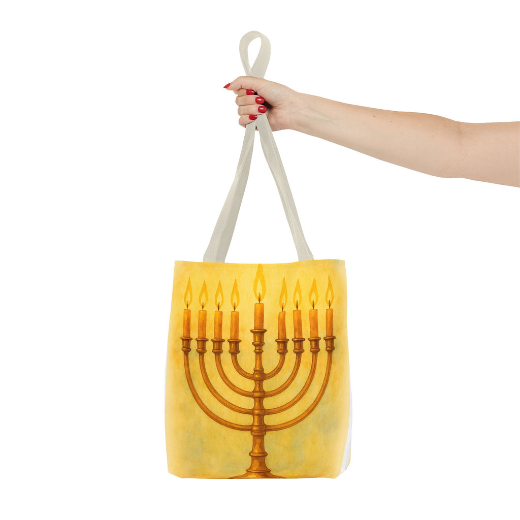 Menorah Tote Bag | Hanukkah Tote | Holiday Gift | Reusable Shopping Bag | Jewish Festival Essentials