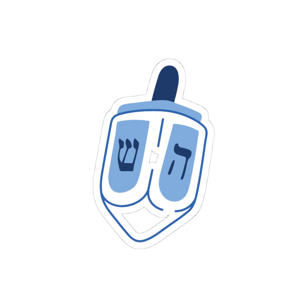 Dreidel Kiss-Cut Stickers | Holiday Decor, Hanukkah Gifts, Laptop Accessories, Jewish Celebration, Customizable Stickers