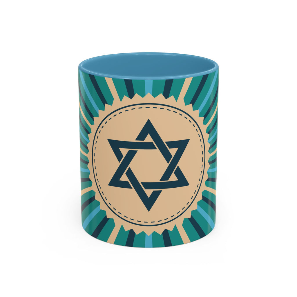 Star of David Accent Coffee Mug - Jewish Gifts, Hanukkah Decor, Coffee Lover's Mug