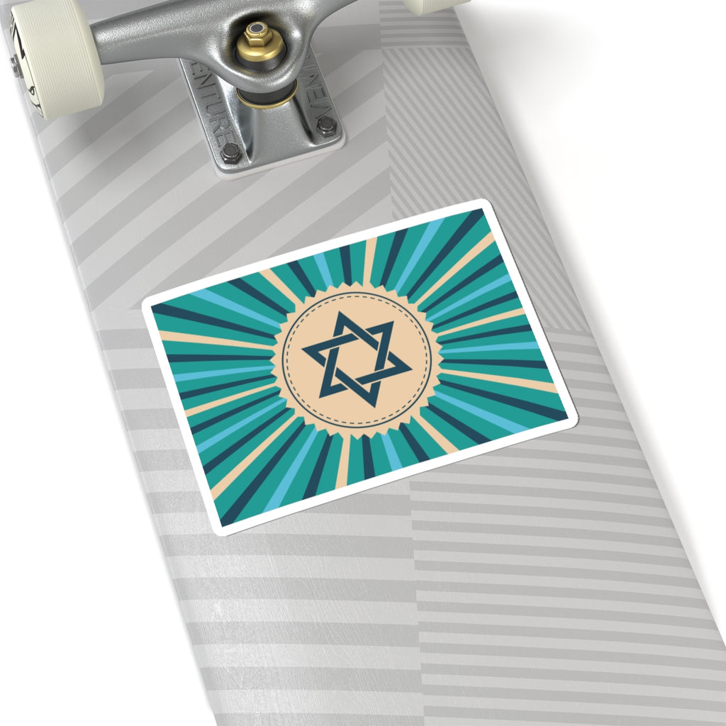 Jewish Star Kiss-Cut Stickers | Colorful Vinyl Decals for Laptops, Water Bottles, Gifts, Celebrations