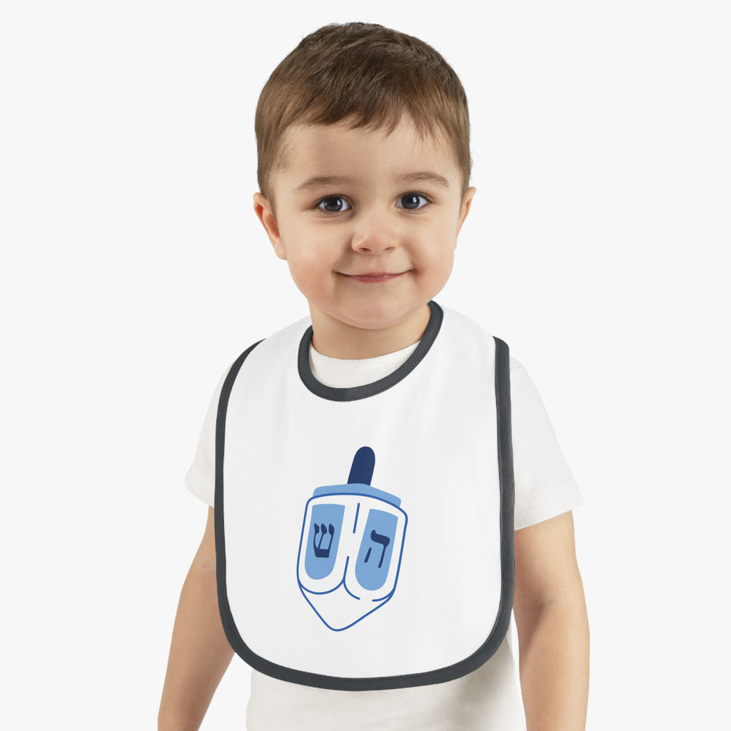 Baby Dreidel Bib, Cute Baby Bib, Hanukkah Gift, Holiday Accessories, Baby Shower Gift, Infant Feeding