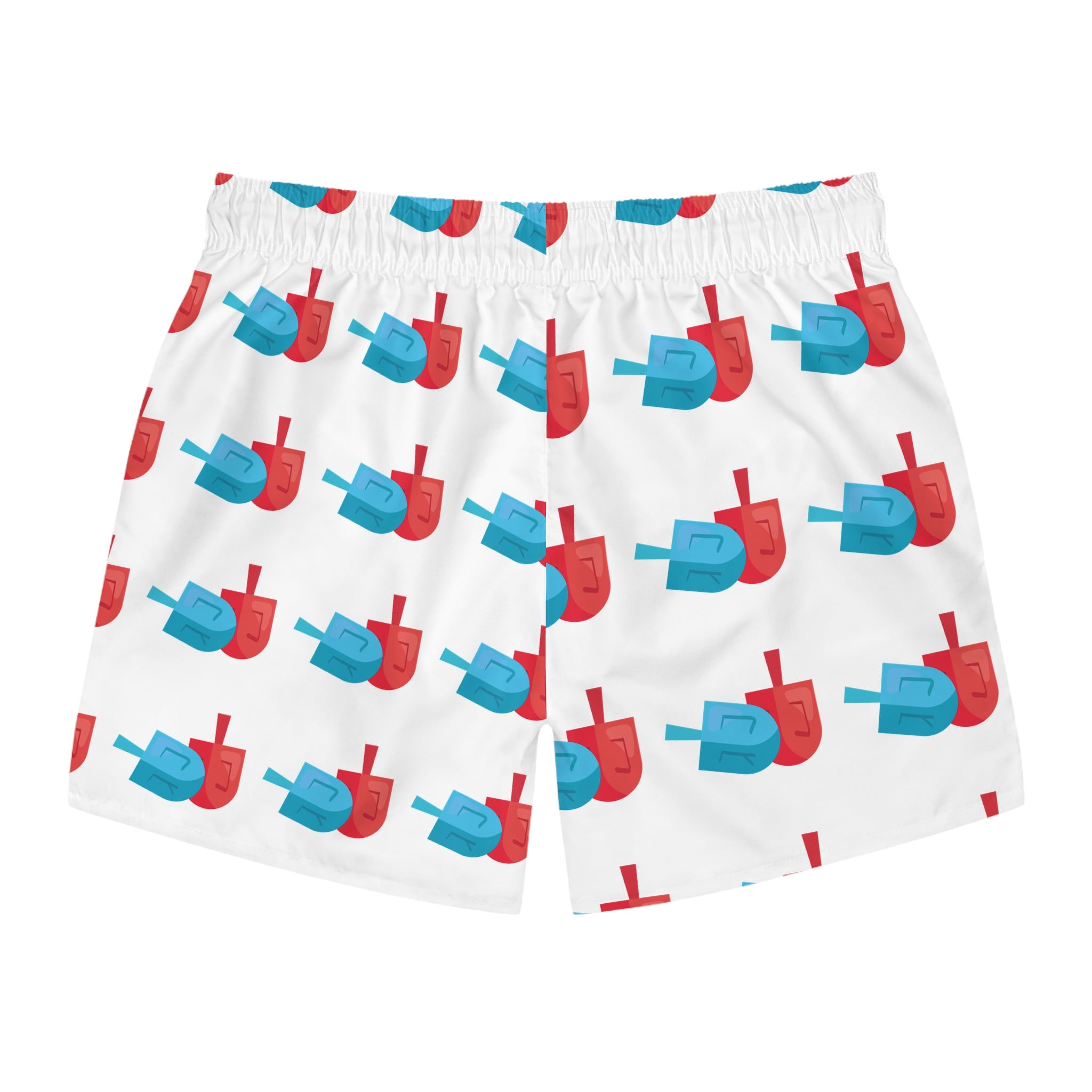 Men's Dreidel Patterned Swim Trunks, Fun Summer Beachwear, Poolside Shorts, Vacation Essentials, Gift for Him