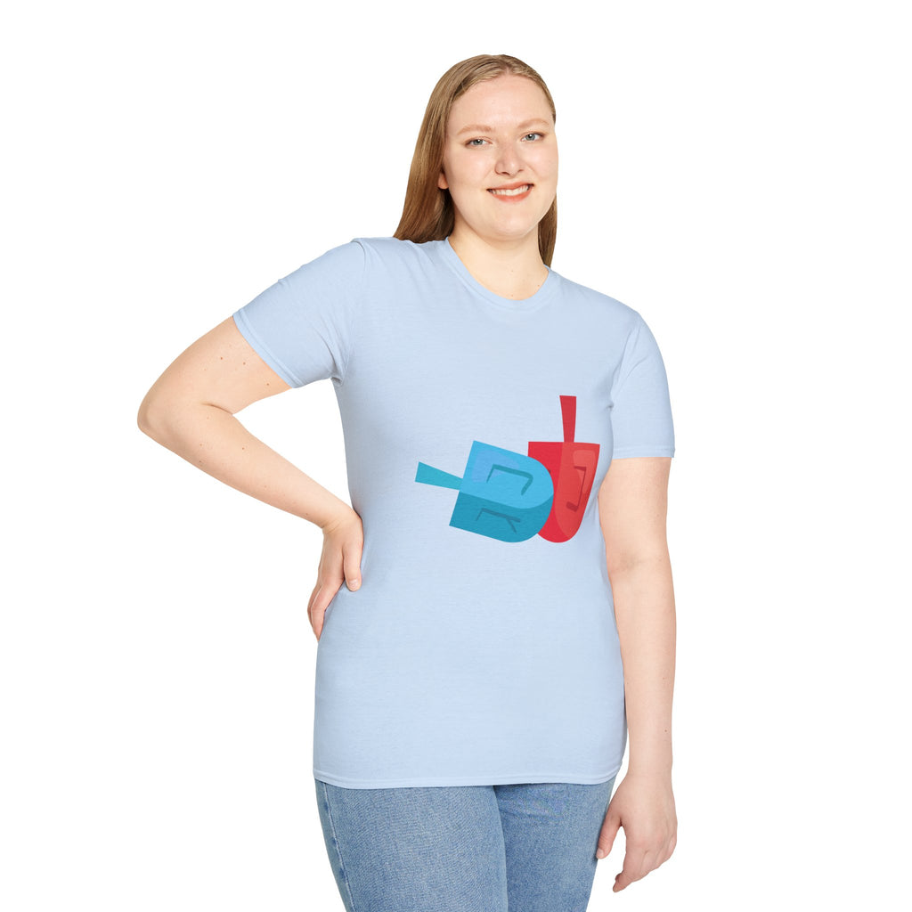 Dreidel T-Shirt with Colorful Design - Perfect for Celebrations, Gifts, Birthdays, Casual Wear, and Family Gatherings
