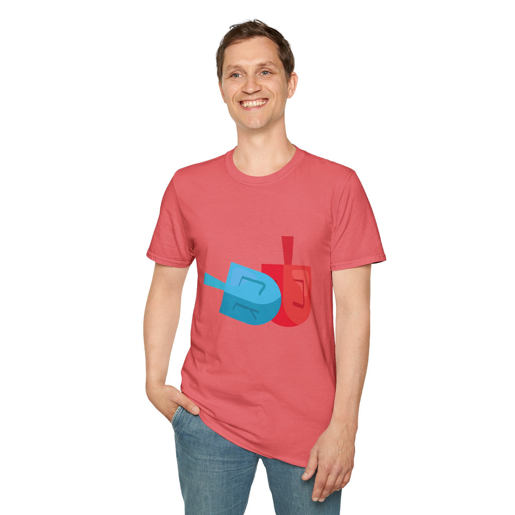 Dreidel T-Shirt with Colorful Design - Perfect for Celebrations, Gifts, Birthdays, Casual Wear, and Family Gatherings