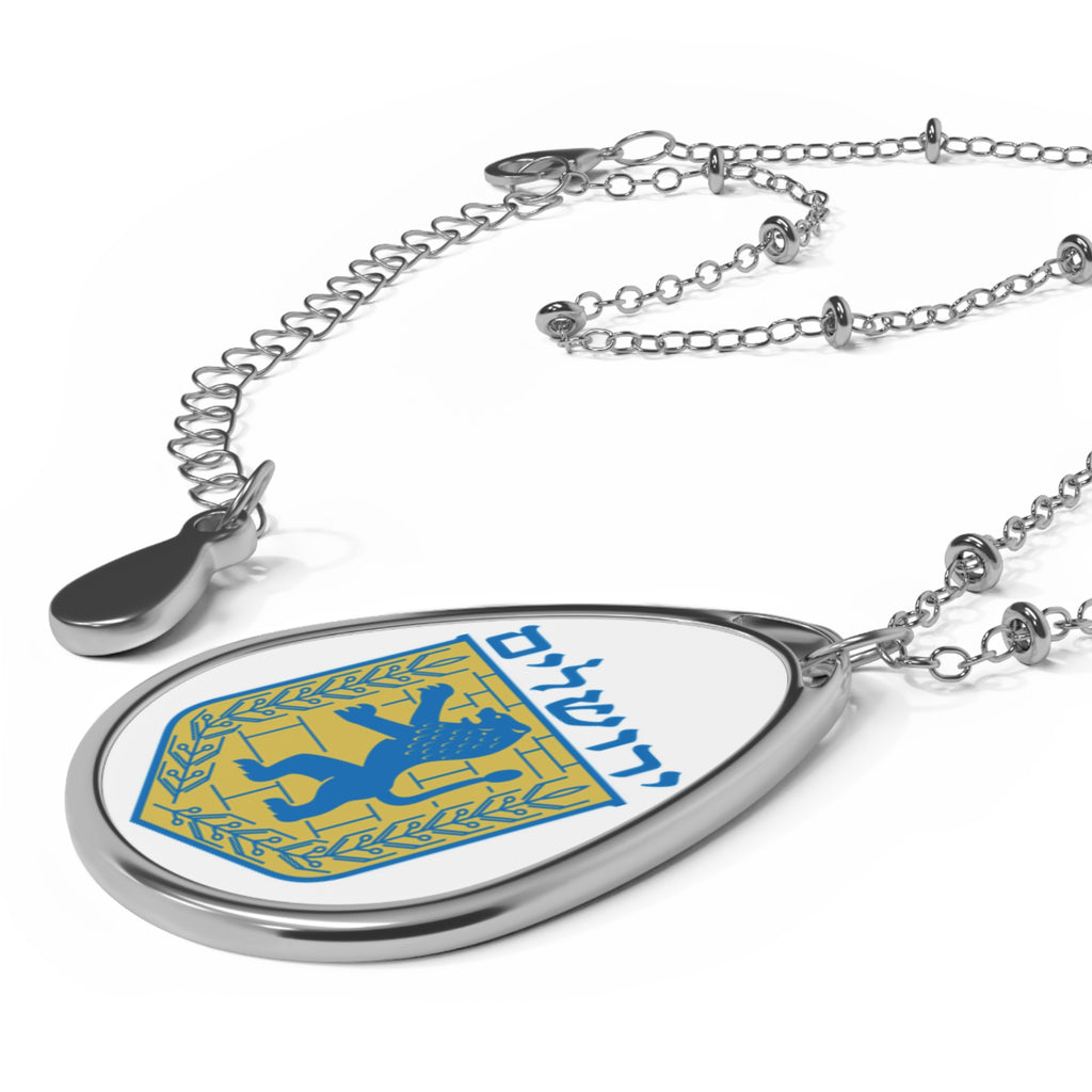 Jerusalem Oval Necklace with Symbolic Charm, Meaningful Gift for Occasions, Personalized Jewelry, Inspirational Accessory, Elegant Women's Pendant