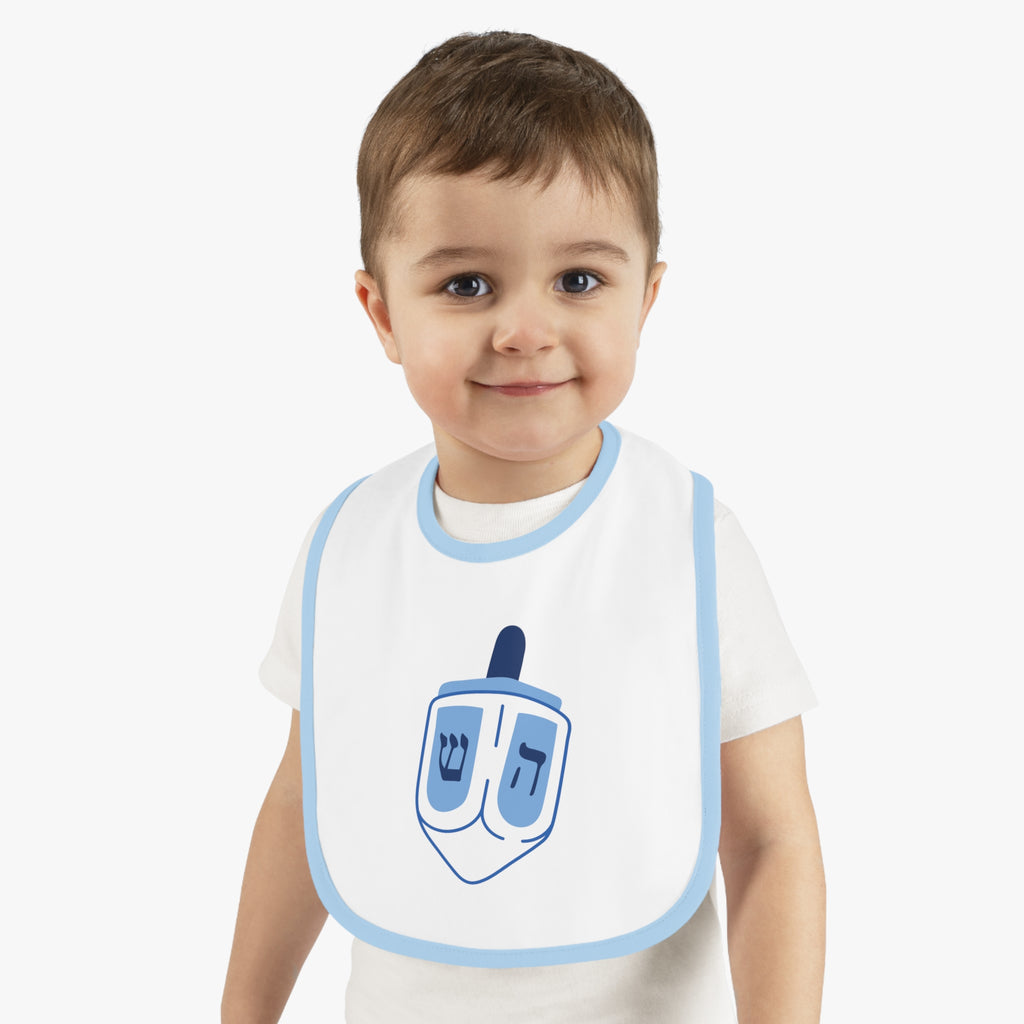 Baby Dreidel Bib, Cute Baby Bib, Hanukkah Gift, Holiday Accessories, Baby Shower Gift, Infant Feeding