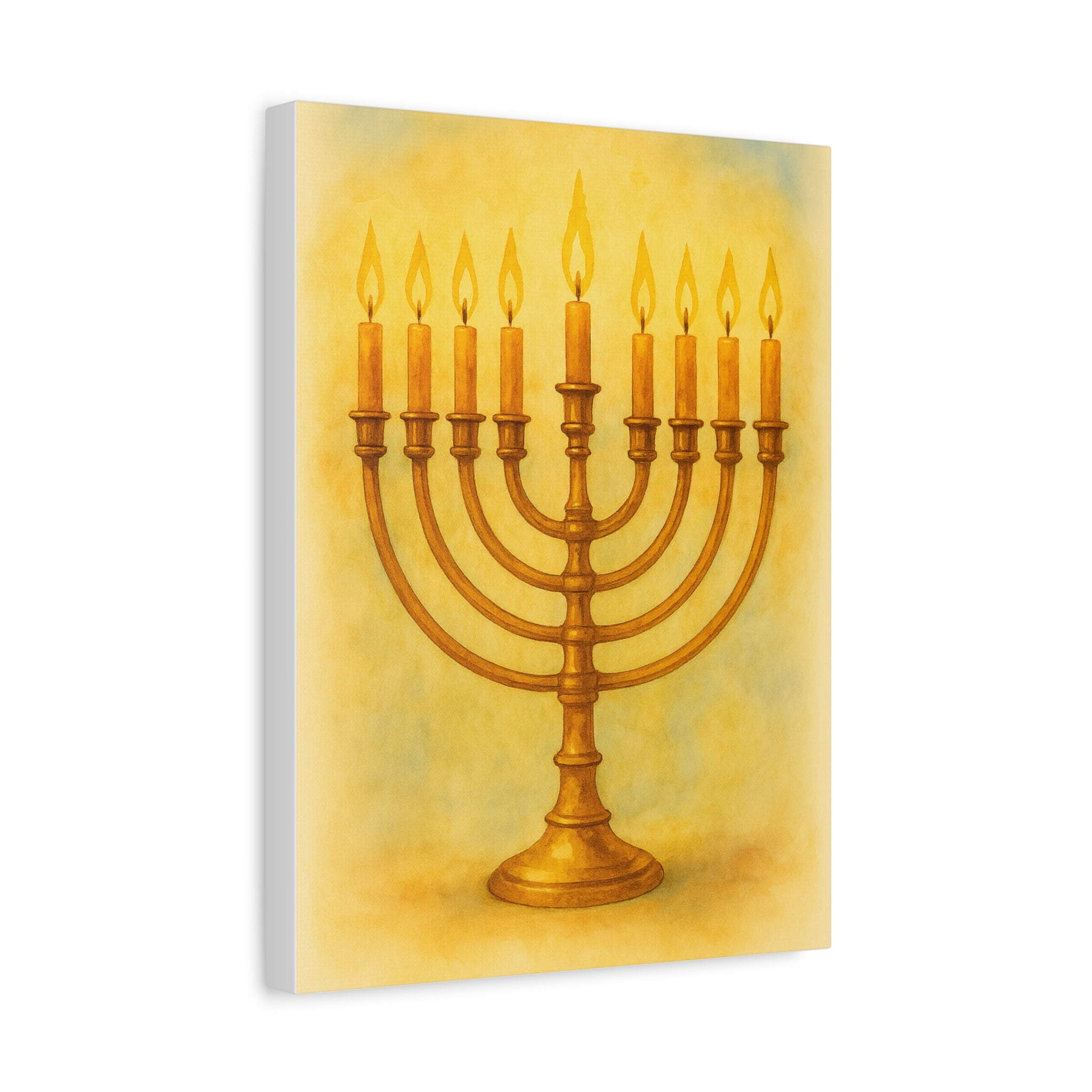 Hanukkah Canvas Wall Art, Celebrate Faith, Jewish Home Decor, Holiday Decoration, Gift for Menorah Lovers