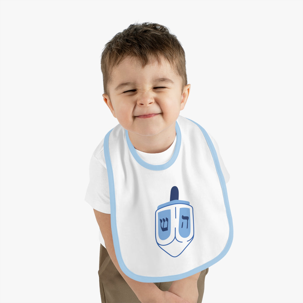 Baby Dreidel Bib, Cute Baby Bib, Hanukkah Gift, Holiday Accessories, Baby Shower Gift, Infant Feeding