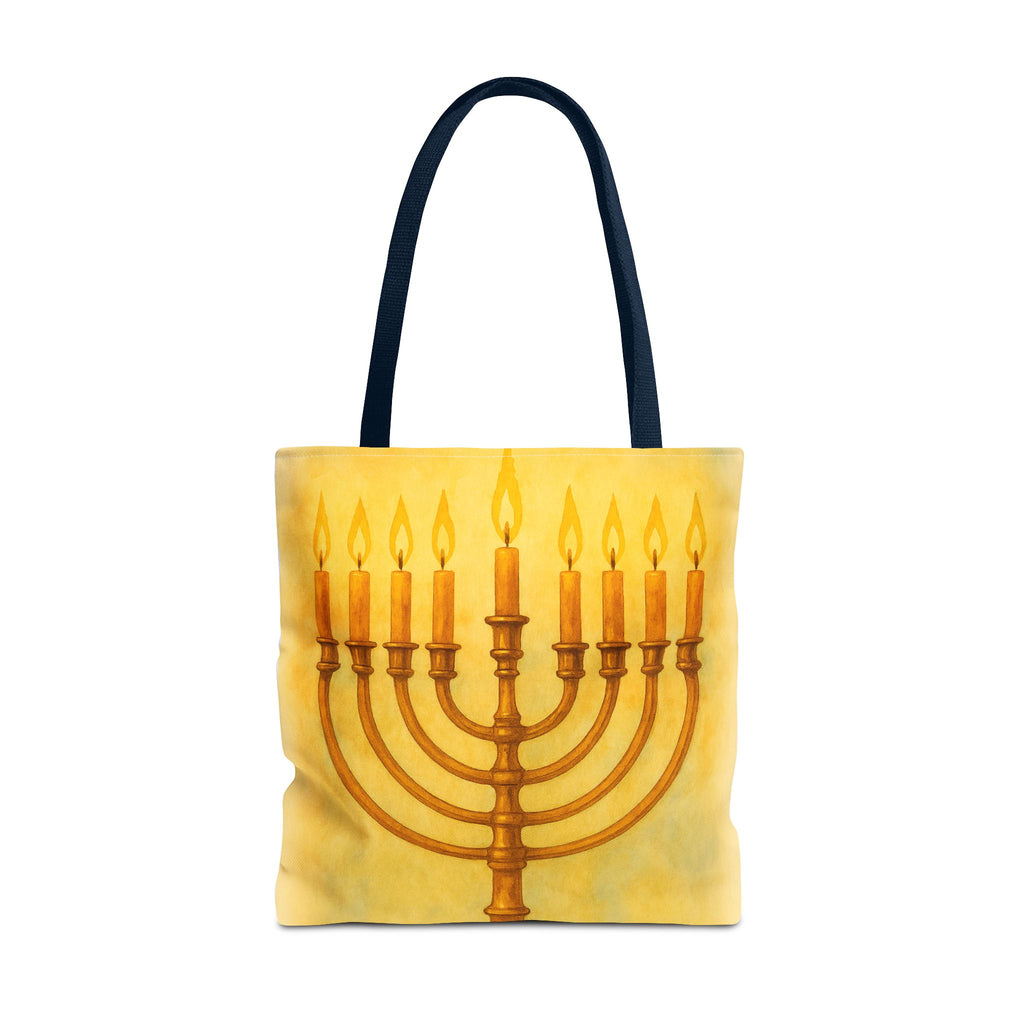 Menorah Tote Bag | Hanukkah Tote | Holiday Gift | Reusable Shopping Bag | Jewish Festival Essentials