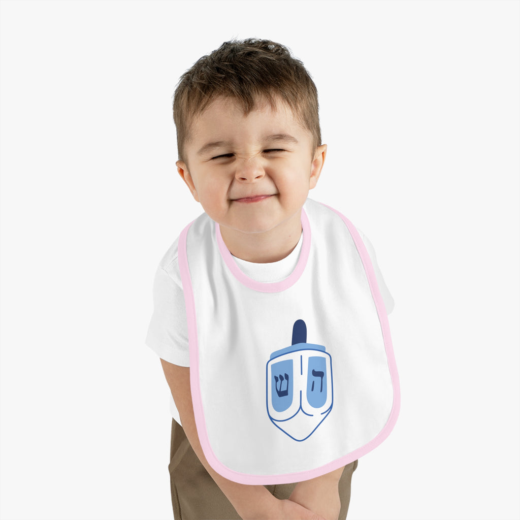Baby Dreidel Bib, Cute Baby Bib, Hanukkah Gift, Holiday Accessories, Baby Shower Gift, Infant Feeding