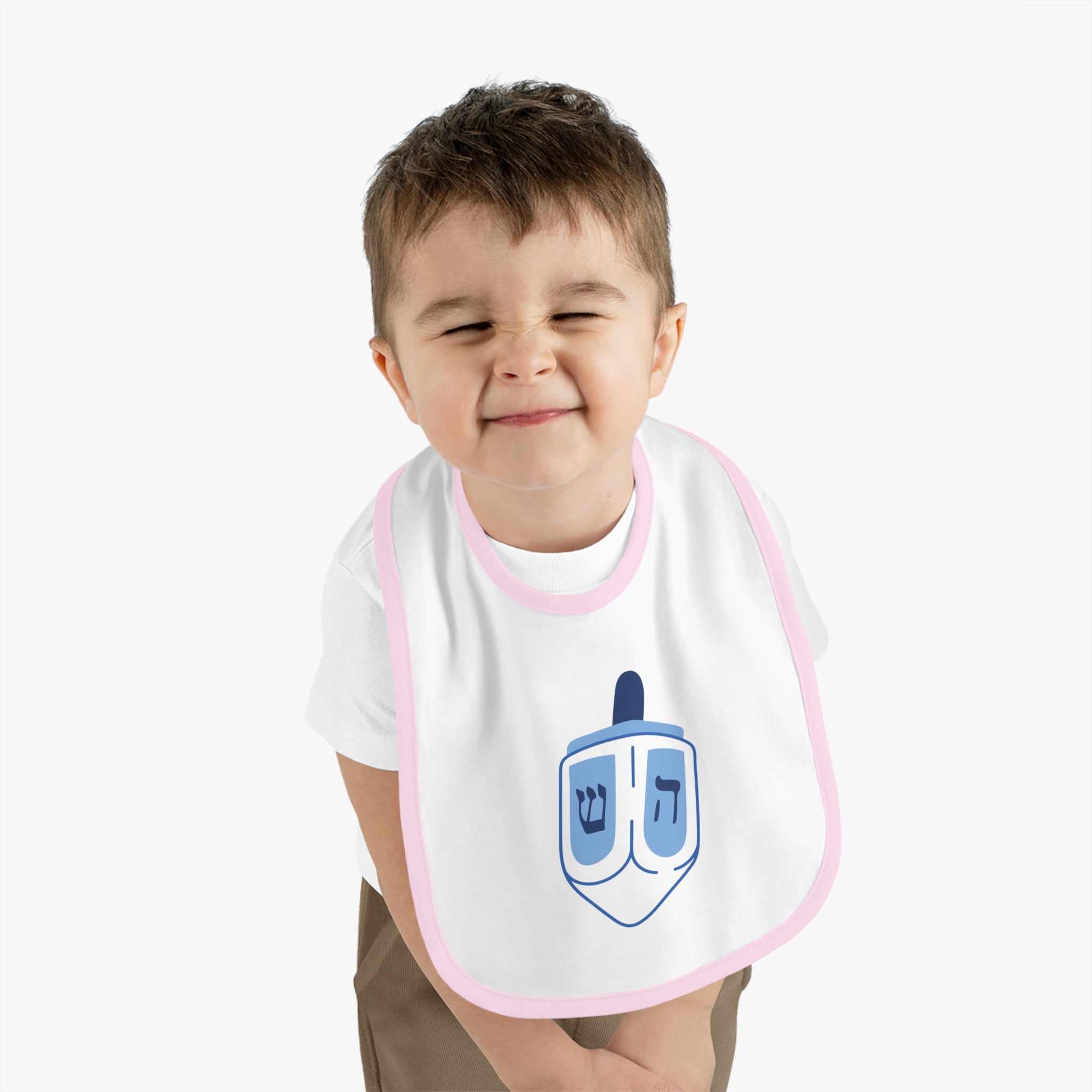 Baby Dreidel Bib, Cute Baby Bib, Hanukkah Gift, Holiday Accessories, Baby Shower Gift, Infant Feeding