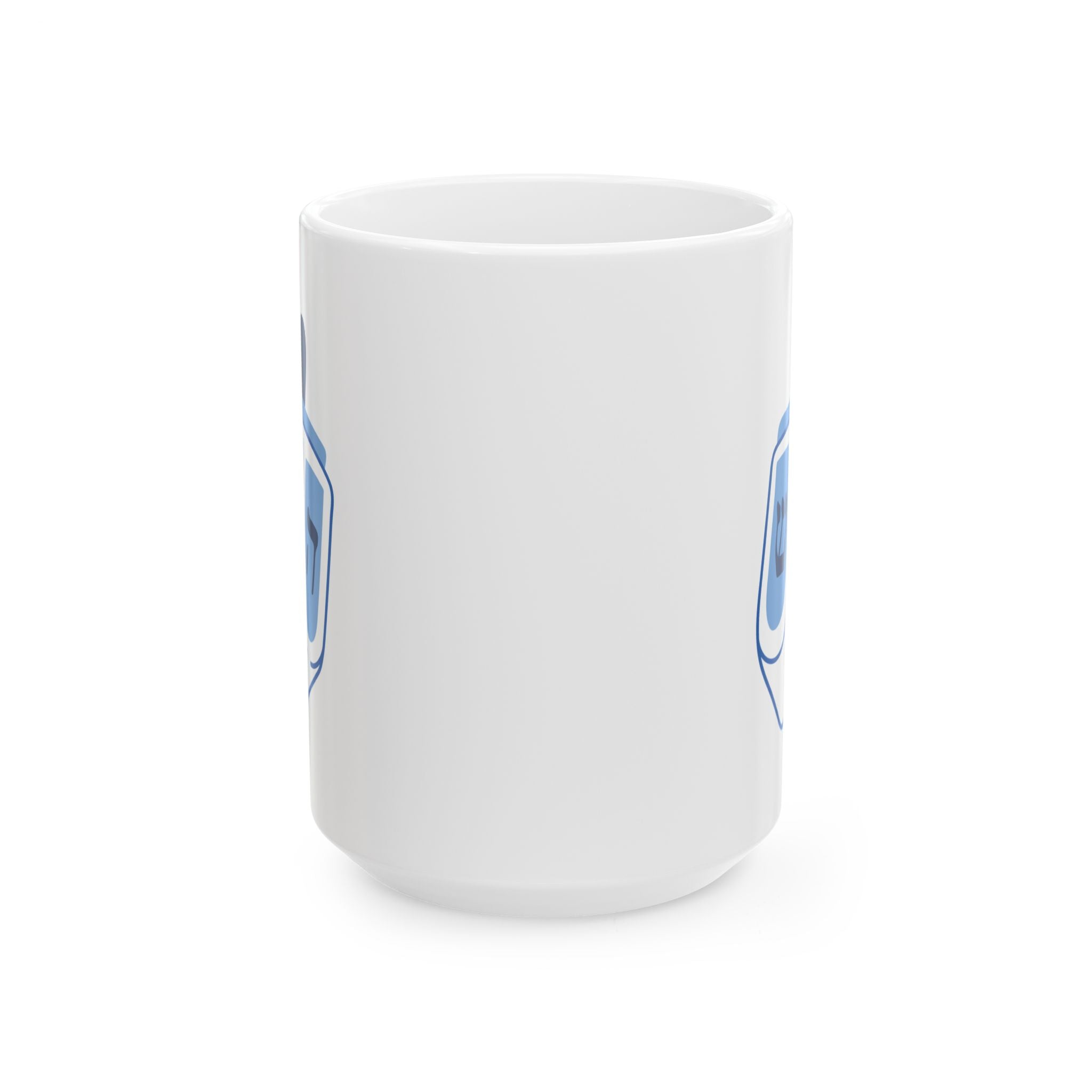 Dreidel Ceramic Mug with Modern Blue Design, Coffee Cup, Gift for Him/Her, Home Decor, Unique Kitchenware