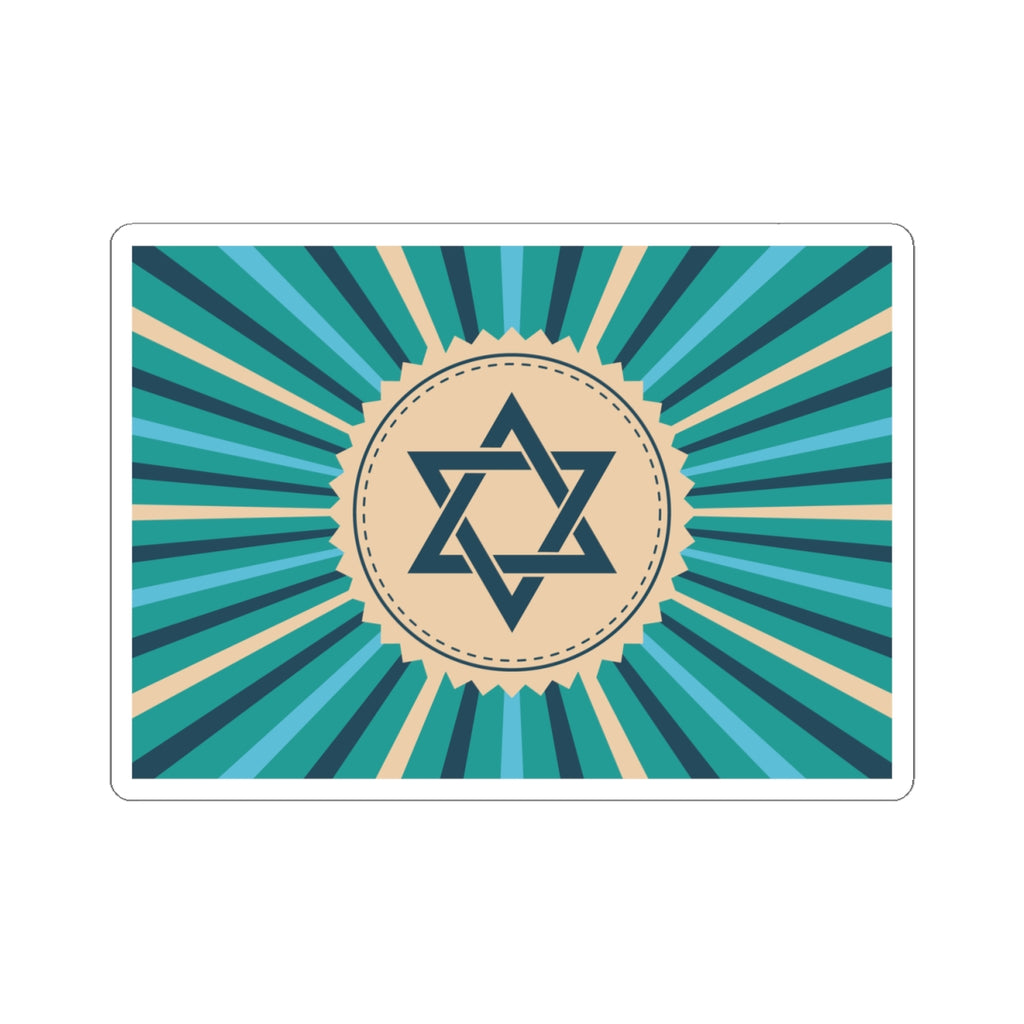 Jewish Star Kiss-Cut Stickers | Colorful Vinyl Decals for Laptops, Water Bottles, Gifts, Celebrations