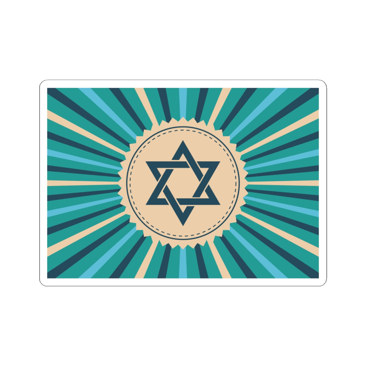 Jewish Star Kiss-Cut Stickers | Colorful Vinyl Decals for Laptops, Water Bottles, Gifts, Celebrations