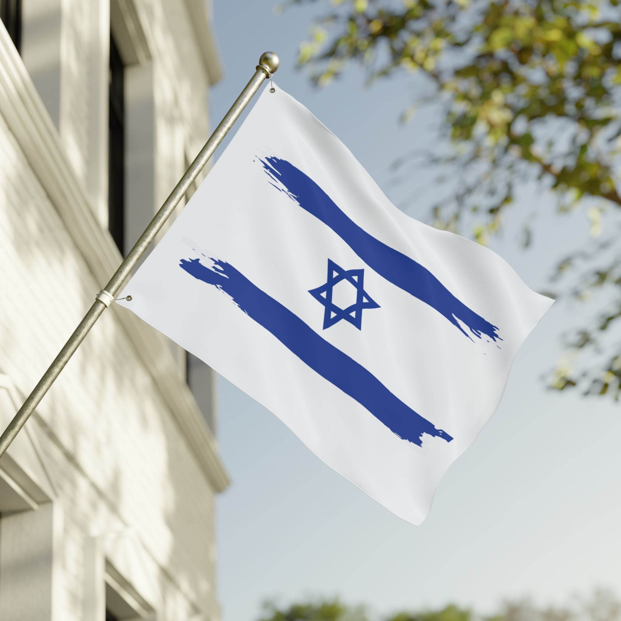 Israeli Double-Sided Flag, Outdoor Decor, Patriotic Banner, Holiday Flag, Garden Decoration