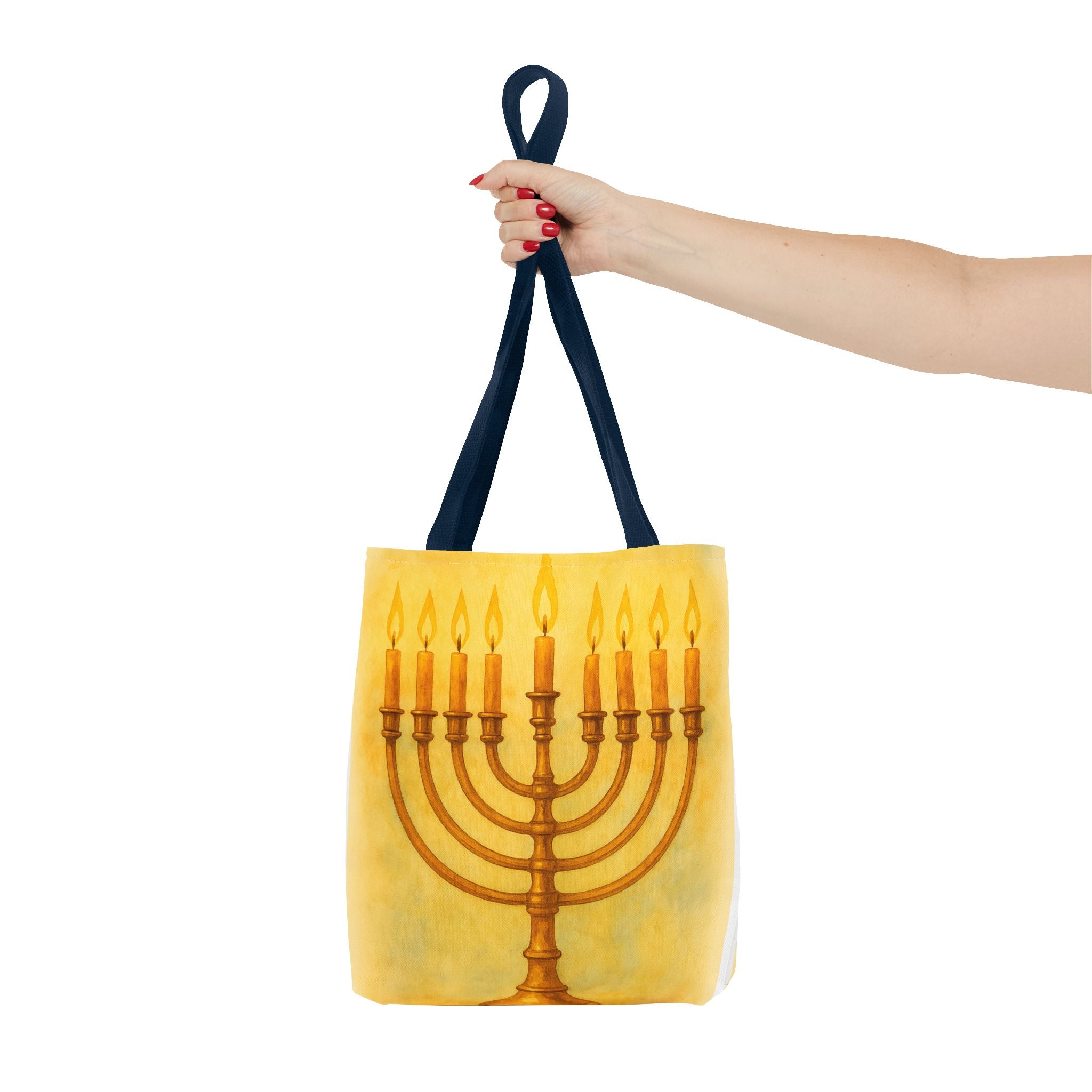 Menorah Tote Bag | Hanukkah Tote | Holiday Gift | Reusable Shopping Bag | Jewish Festival Essentials