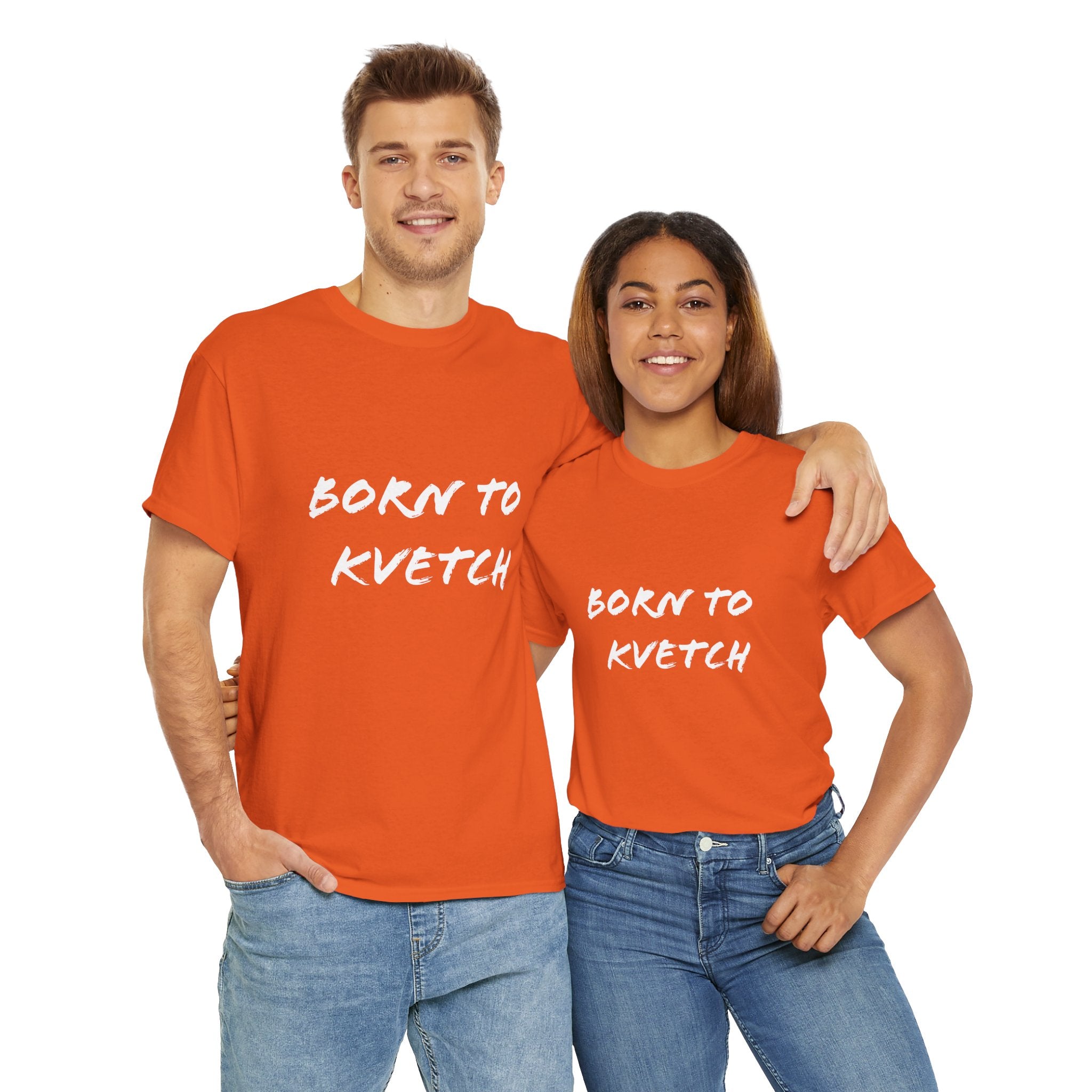 Born to Kvetch Unisex Heavy Cotton Tee | Comfy Everyday Wear, Gift for Friends, Fun Casual Outfits, Funny Quote Shirt, Perfect for Birthdays