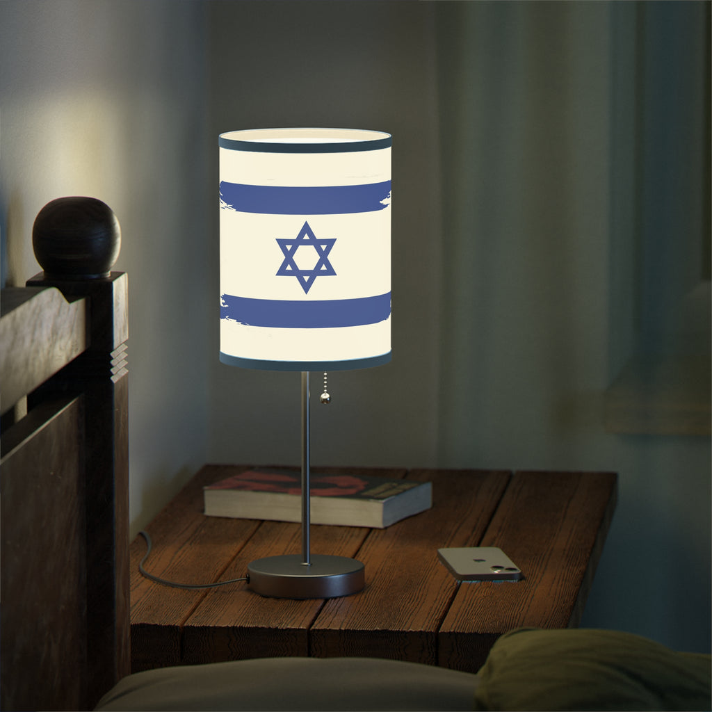 Israeli Flag Desk Lamp, Decorative Night Light, Home Office Decor, Unique Gift for Holidays, Modern Style Table Lamp
