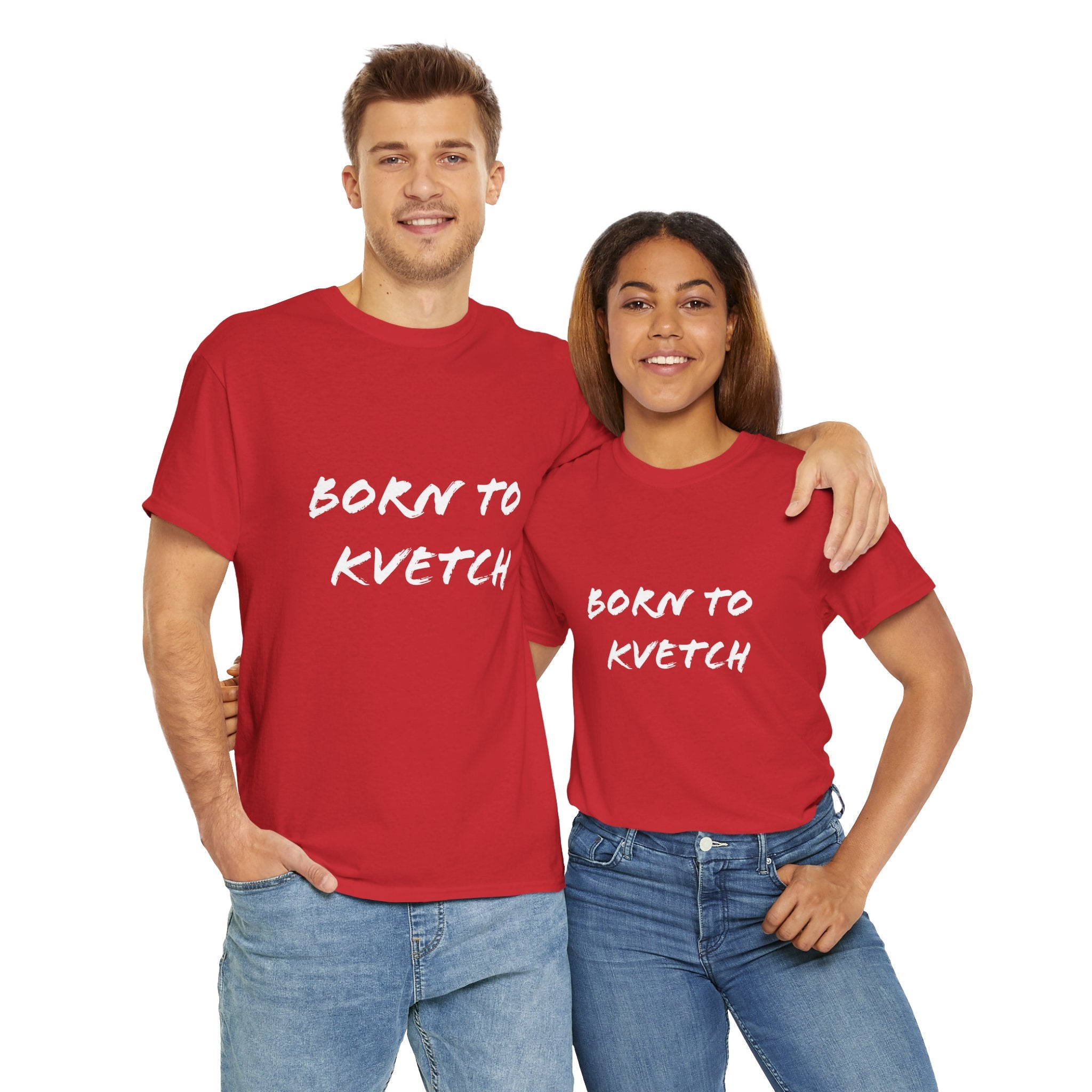 Born to Kvetch Unisex Heavy Cotton Tee | Comfy Everyday Wear, Gift for Friends, Fun Casual Outfits, Funny Quote Shirt, Perfect for Birthdays
